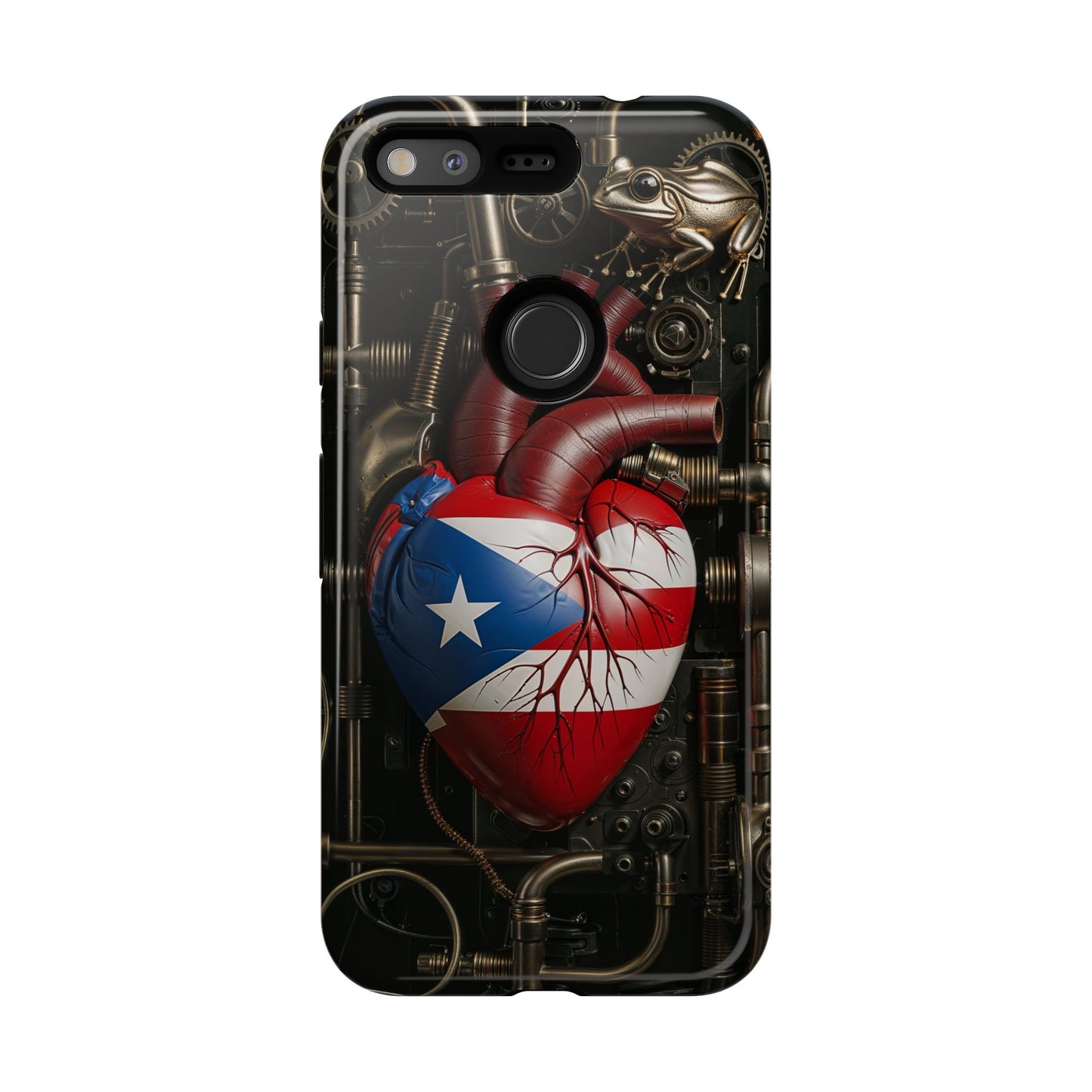 Artistic Phone Case CORAZON DE PUERTO RICO, Tough Cases for Music Lovers, Unique Accessories for Gifts, Heart and Puerto Rican Pride, Stylish Phone Covers