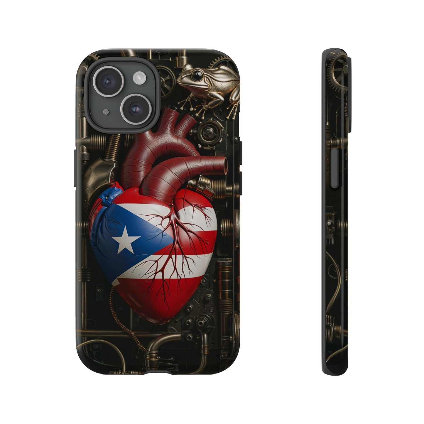 Artistic Phone Case CORAZON DE PUERTO RICO, Tough Cases for Music Lovers, Unique Accessories for Gifts, Heart and Puerto Rican Pride, Stylish Phone Covers