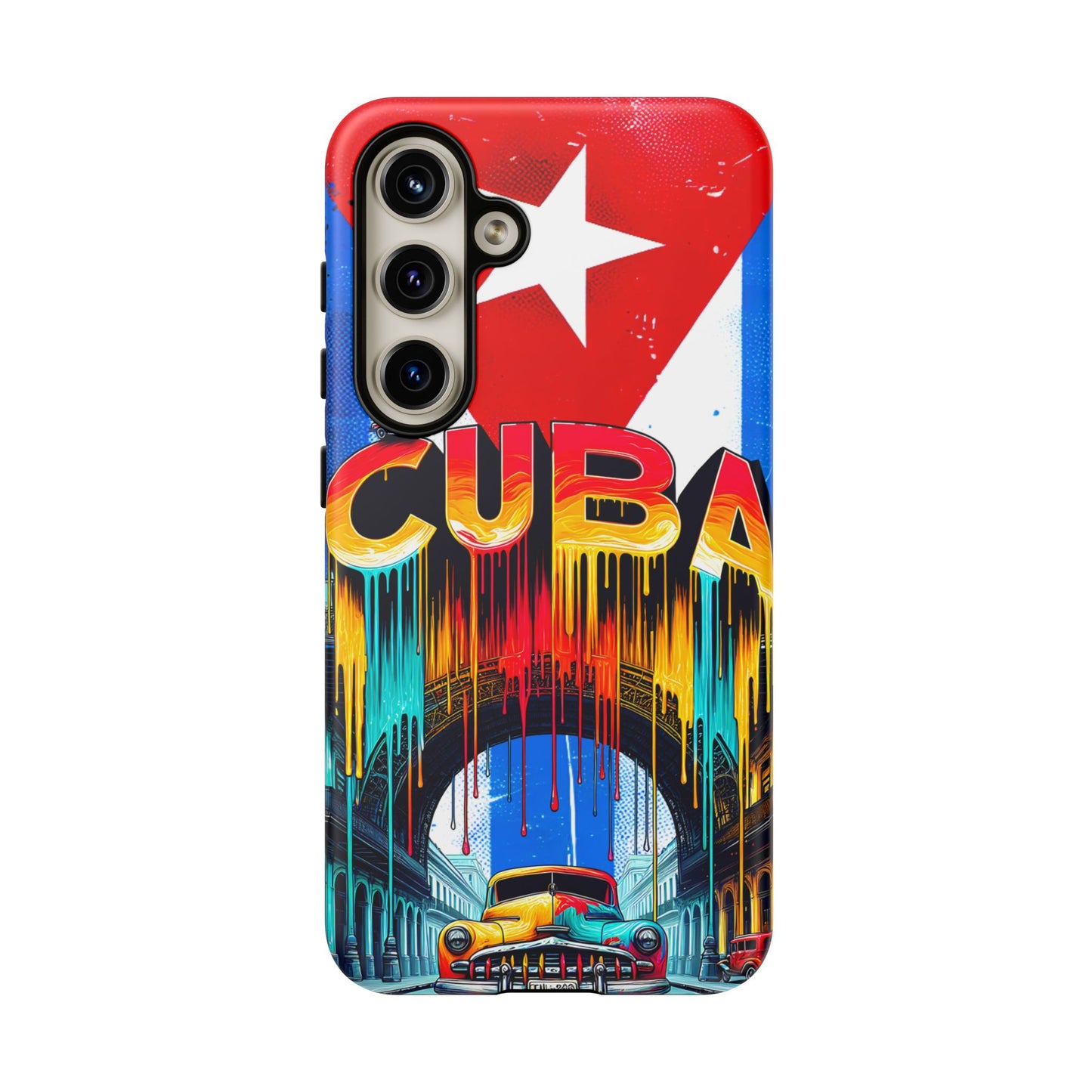 FUNDAS PARA TELEFONOS SAMSUNG, IPHONE, CON BANDERA DE CUBA COLORES BRILLANTES