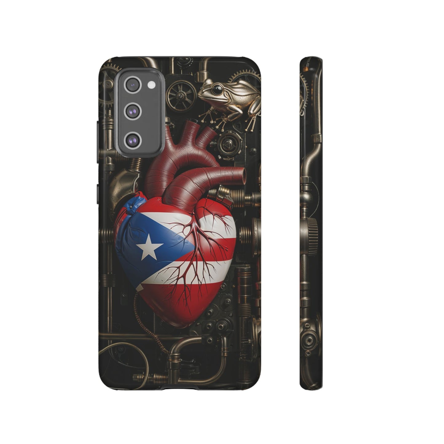 Artistic Phone Case CORAZON DE PUERTO RICO, Tough Cases for Music Lovers, Unique Accessories for Gifts, Heart and Puerto Rican Pride, Stylish Phone Covers