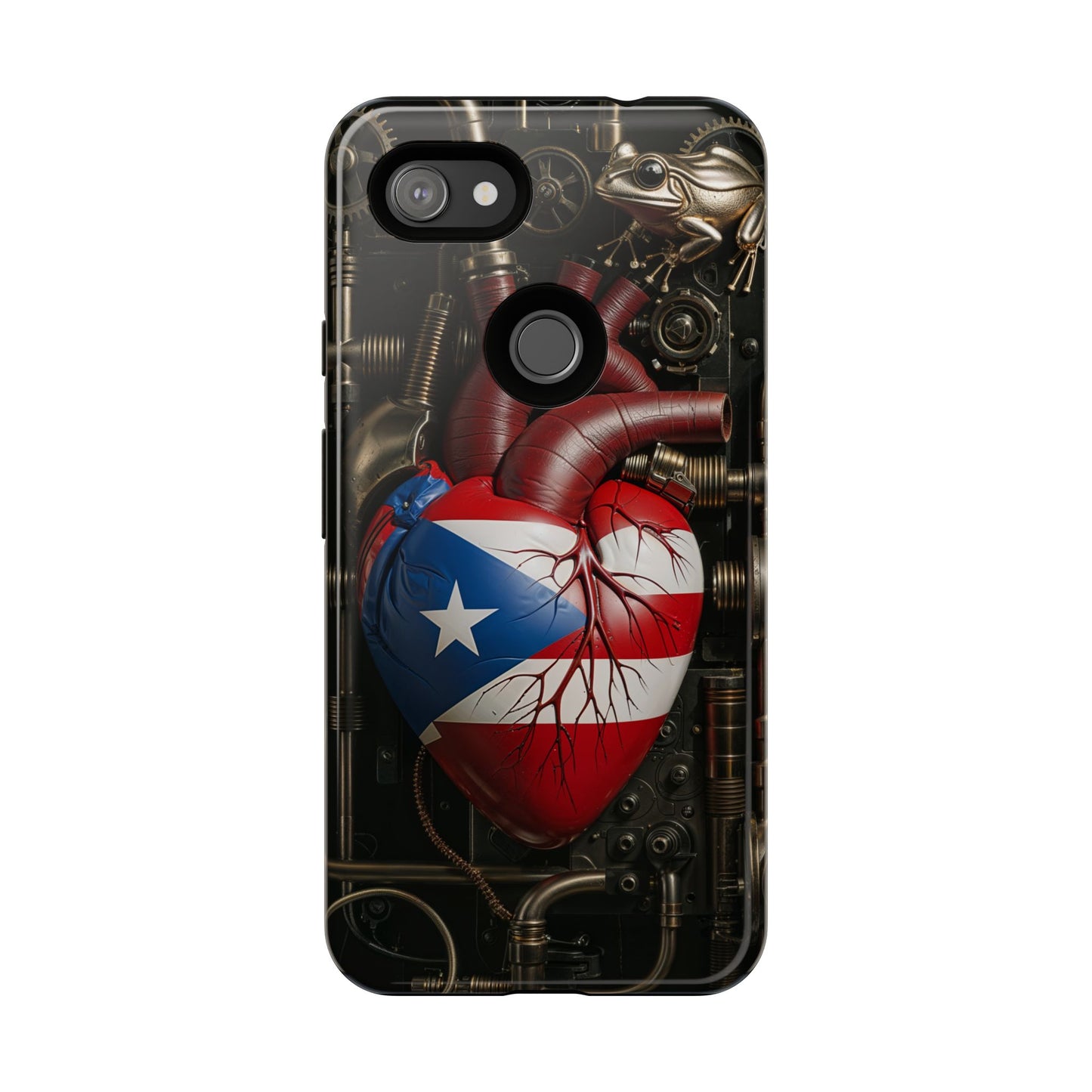 Artistic Phone Case CORAZON DE PUERTO RICO, Tough Cases for Music Lovers, Unique Accessories for Gifts, Heart and Puerto Rican Pride, Stylish Phone Covers