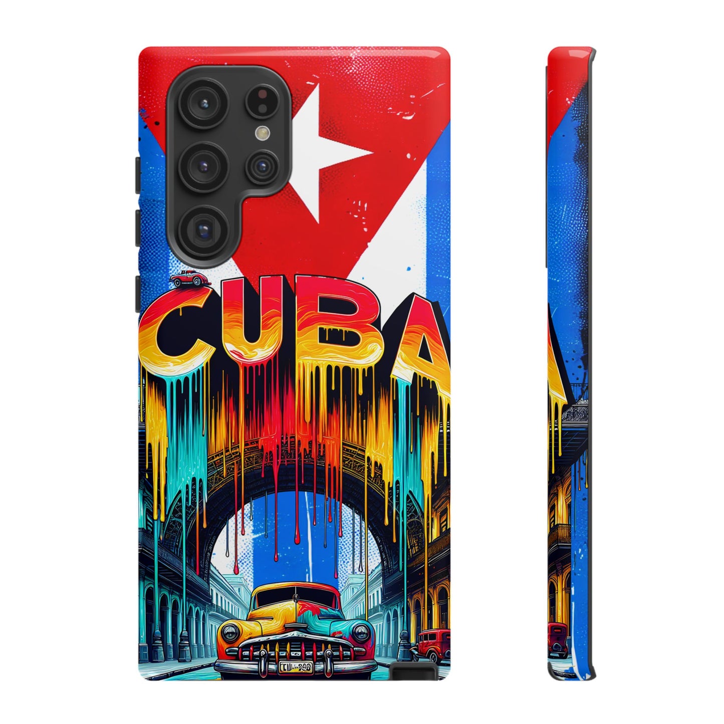 FUNDAS PARA TELEFONOS SAMSUNG, IPHONE, CON BANDERA DE CUBA COLORES BRILLANTES