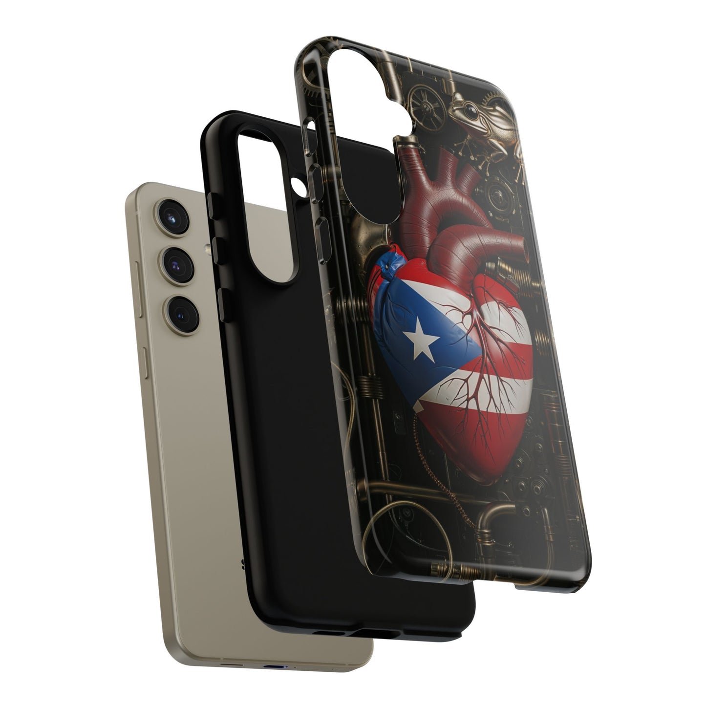 Artistic Phone Case CORAZON DE PUERTO RICO, Tough Cases for Music Lovers, Unique Accessories for Gifts, Heart and Puerto Rican Pride, Stylish Phone Covers