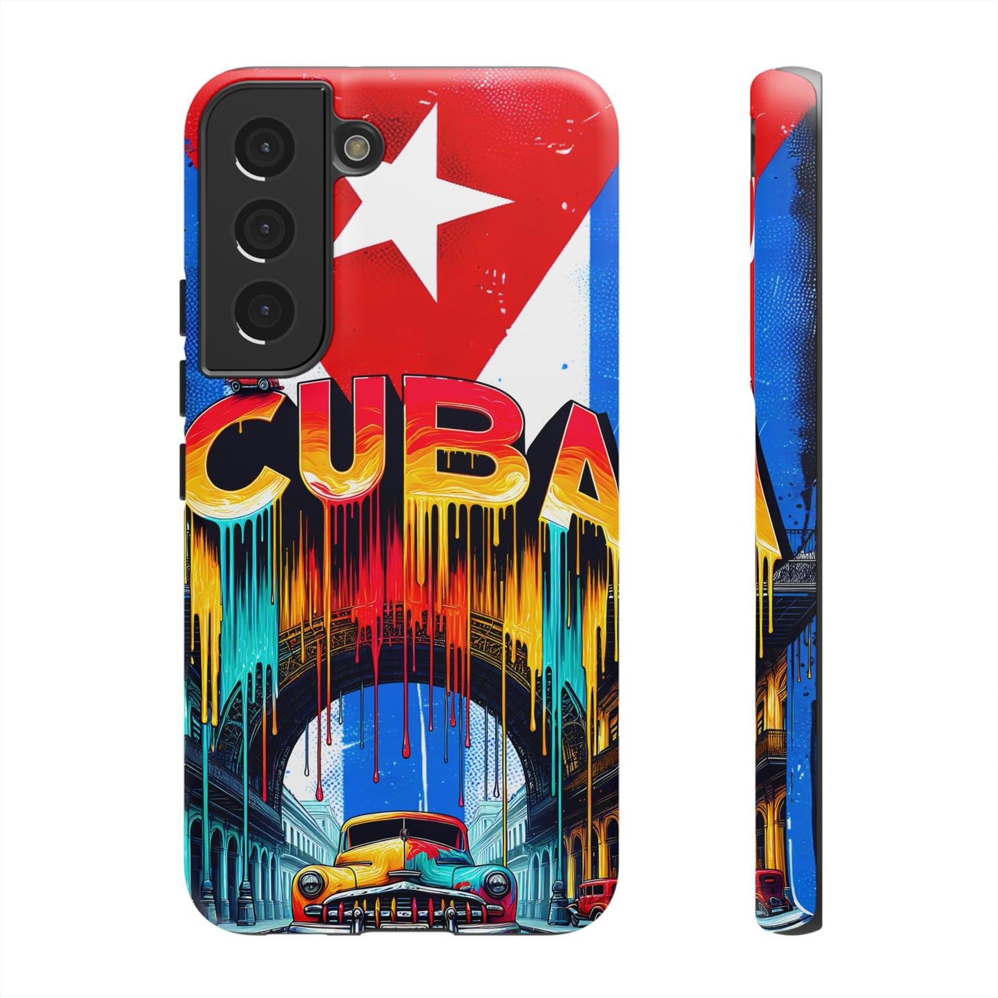 FUNDAS PARA TELEFONOS SAMSUNG, IPHONE, CON BANDERA DE CUBA COLORES BRILLANTES