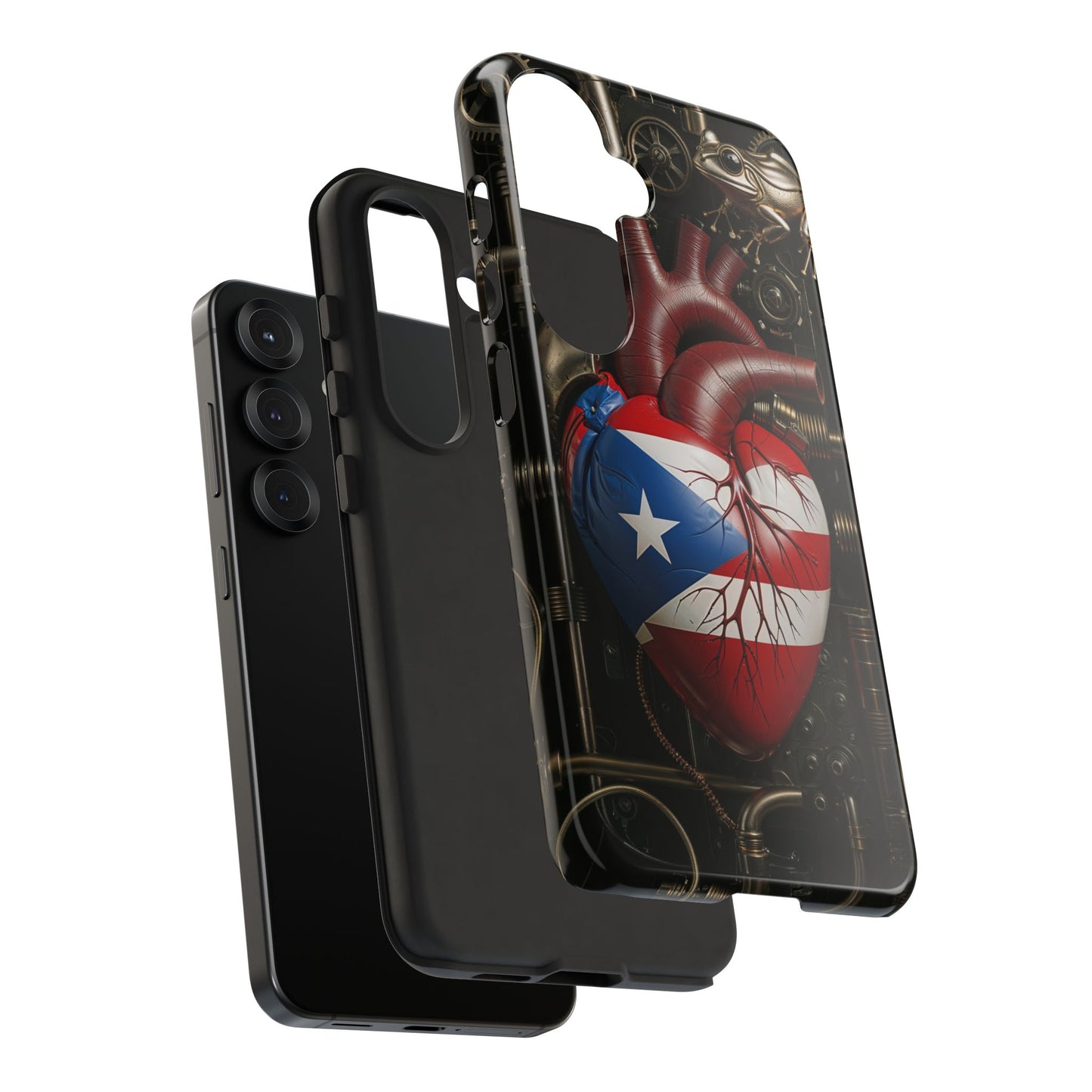 Artistic Phone Case CORAZON DE PUERTO RICO, Tough Cases for Music Lovers, Unique Accessories for Gifts, Heart and Puerto Rican Pride, Stylish Phone Covers