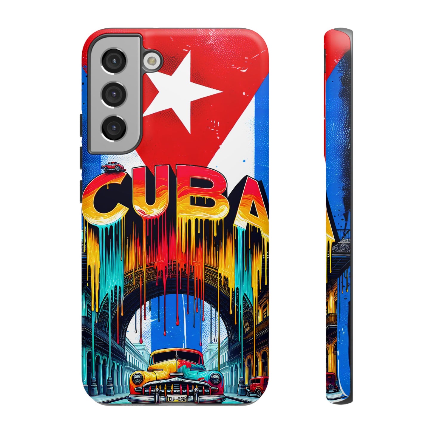 FUNDAS PARA TELEFONOS SAMSUNG, IPHONE, CON BANDERA DE CUBA COLORES BRILLANTES