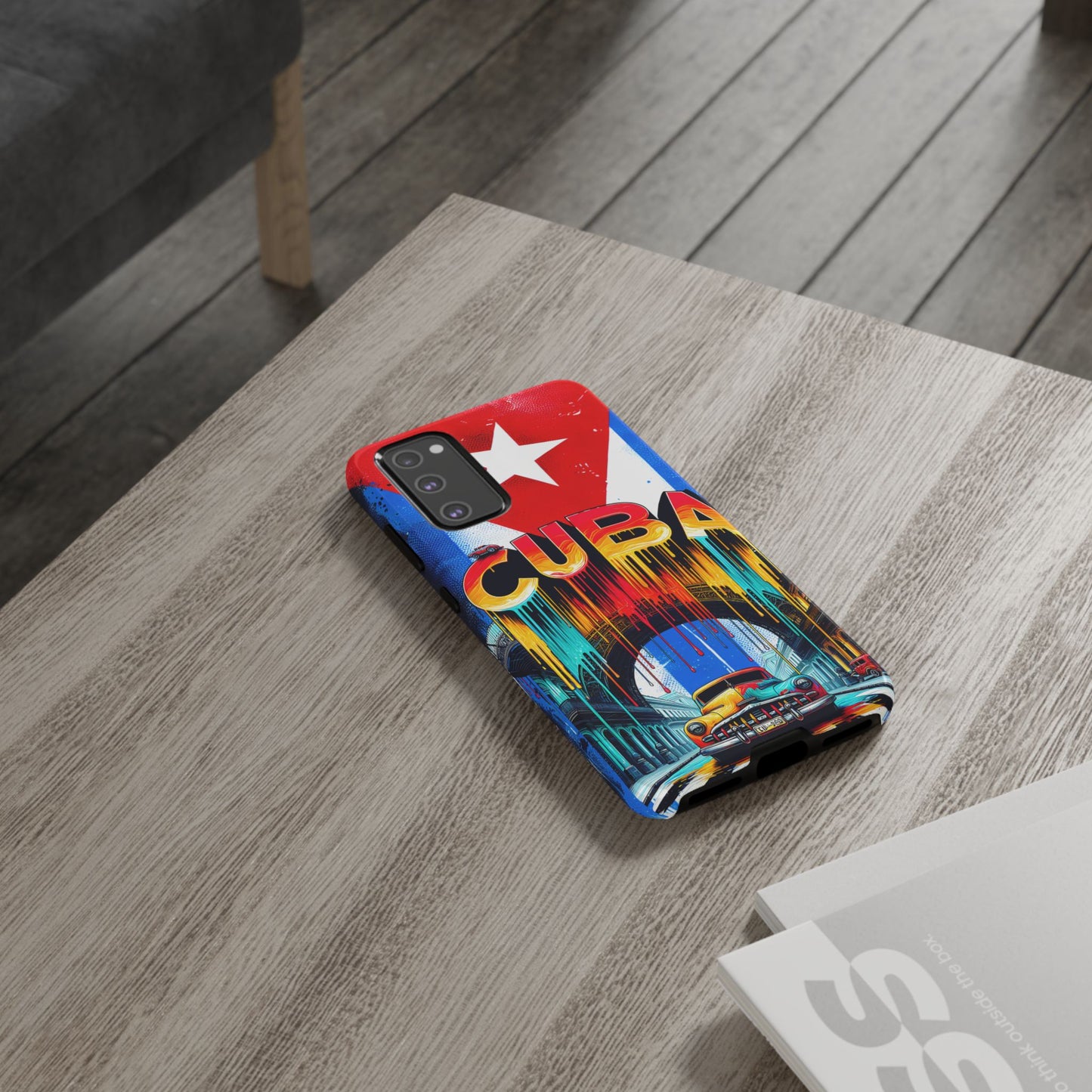 FUNDAS PARA TELEFONOS SAMSUNG, IPHONE, CON BANDERA DE CUBA COLORES BRILLANTES