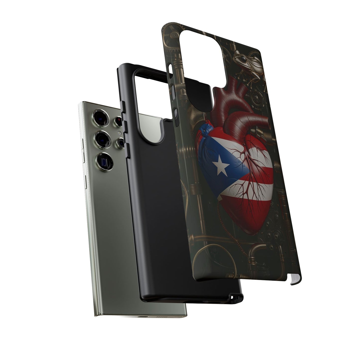 Artistic Phone Case CORAZON DE PUERTO RICO, Tough Cases for Music Lovers, Unique Accessories for Gifts, Heart and Puerto Rican Pride, Stylish Phone Covers