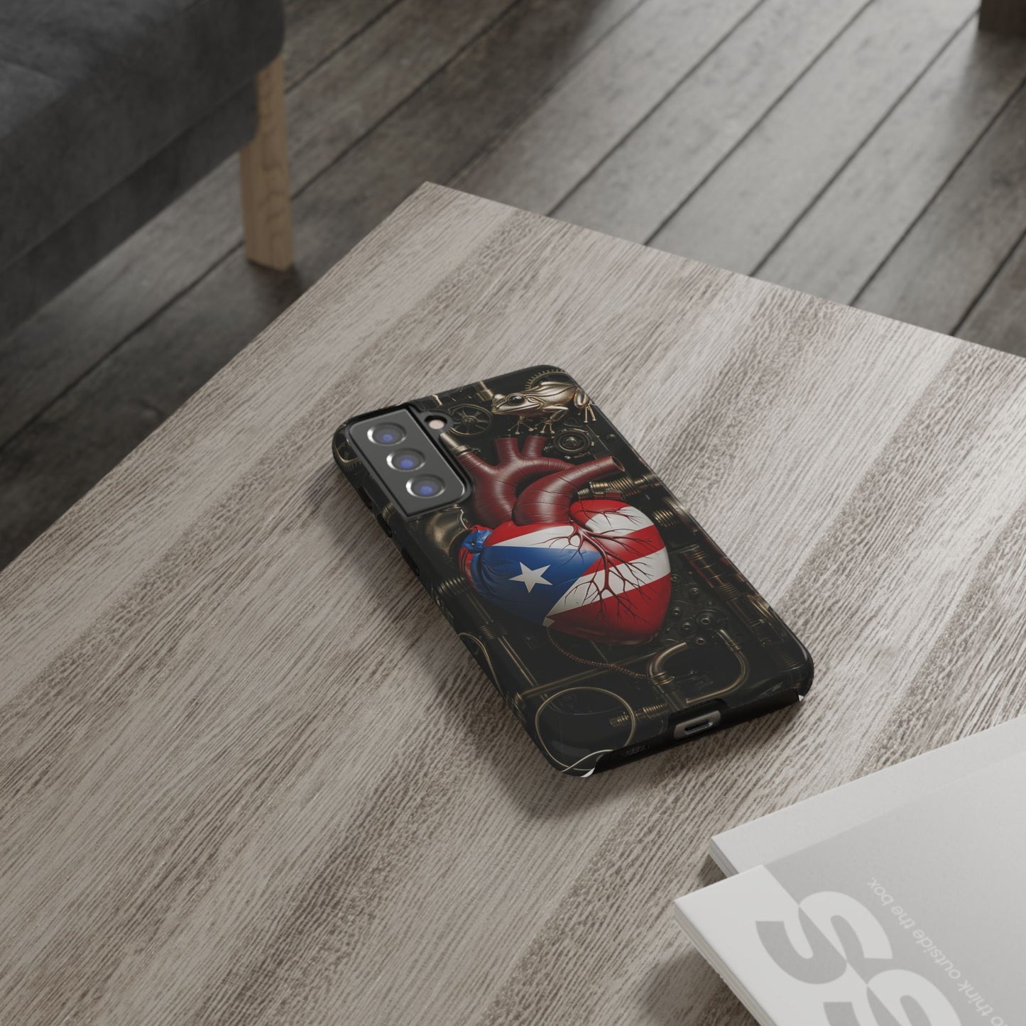 Artistic Phone Case CORAZON DE PUERTO RICO, Tough Cases for Music Lovers, Unique Accessories for Gifts, Heart and Puerto Rican Pride, Stylish Phone Covers