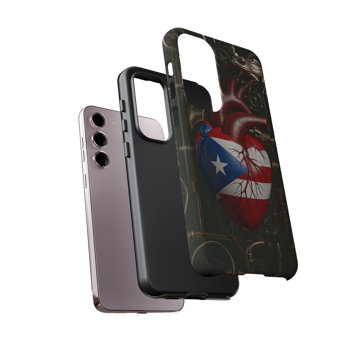 Artistic Phone Case CORAZON DE PUERTO RICO, Tough Cases for Music Lovers, Unique Accessories for Gifts, Heart and Puerto Rican Pride, Stylish Phone Covers