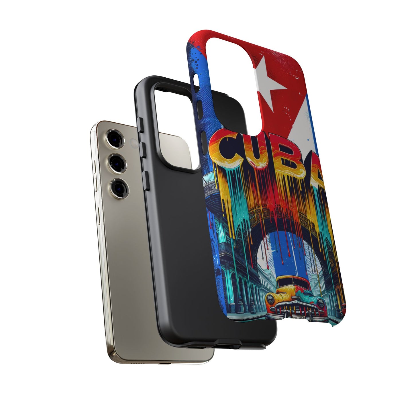 FUNDAS PARA TELEFONOS SAMSUNG, IPHONE, CON BANDERA DE CUBA COLORES BRILLANTES