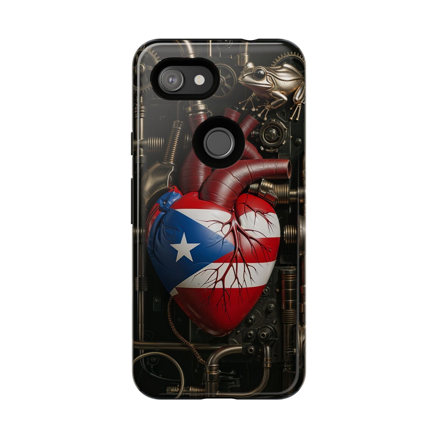 Artistic Phone Case CORAZON DE PUERTO RICO, Tough Cases for Music Lovers, Unique Accessories for Gifts, Heart and Puerto Rican Pride, Stylish Phone Covers