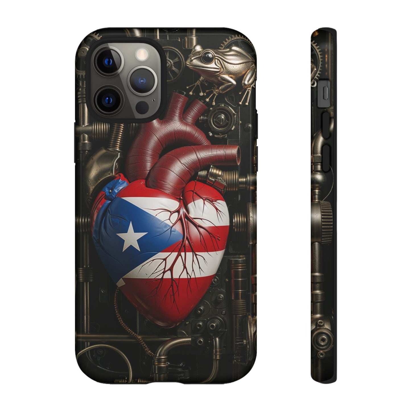 Artistic Phone Case CORAZON DE PUERTO RICO, Tough Cases for Music Lovers, Unique Accessories for Gifts, Heart and Puerto Rican Pride, Stylish Phone Covers