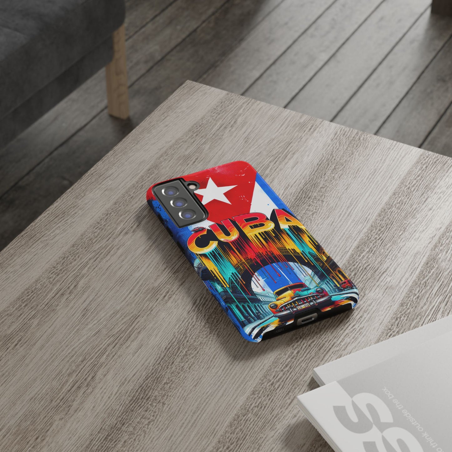FUNDAS PARA TELEFONOS SAMSUNG, IPHONE, CON BANDERA DE CUBA COLORES BRILLANTES