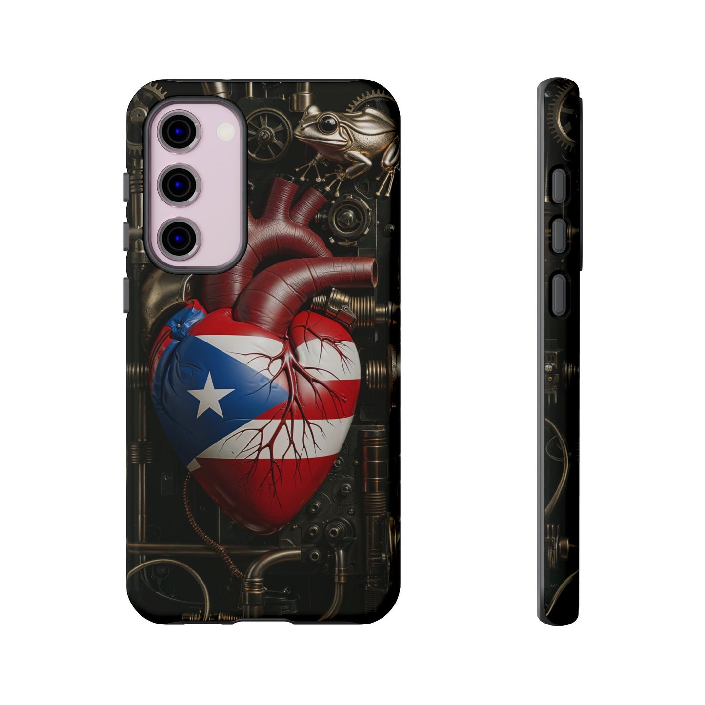 Artistic Phone Case CORAZON DE PUERTO RICO, Tough Cases for Music Lovers, Unique Accessories for Gifts, Heart and Puerto Rican Pride, Stylish Phone Covers