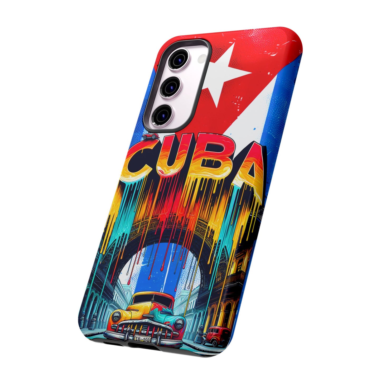 FUNDAS PARA TELEFONOS SAMSUNG, IPHONE, CON BANDERA DE CUBA COLORES BRILLANTES
