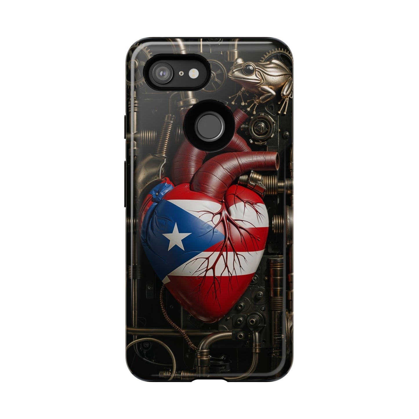 Artistic Phone Case CORAZON DE PUERTO RICO, Tough Cases for Music Lovers, Unique Accessories for Gifts, Heart and Puerto Rican Pride, Stylish Phone Covers
