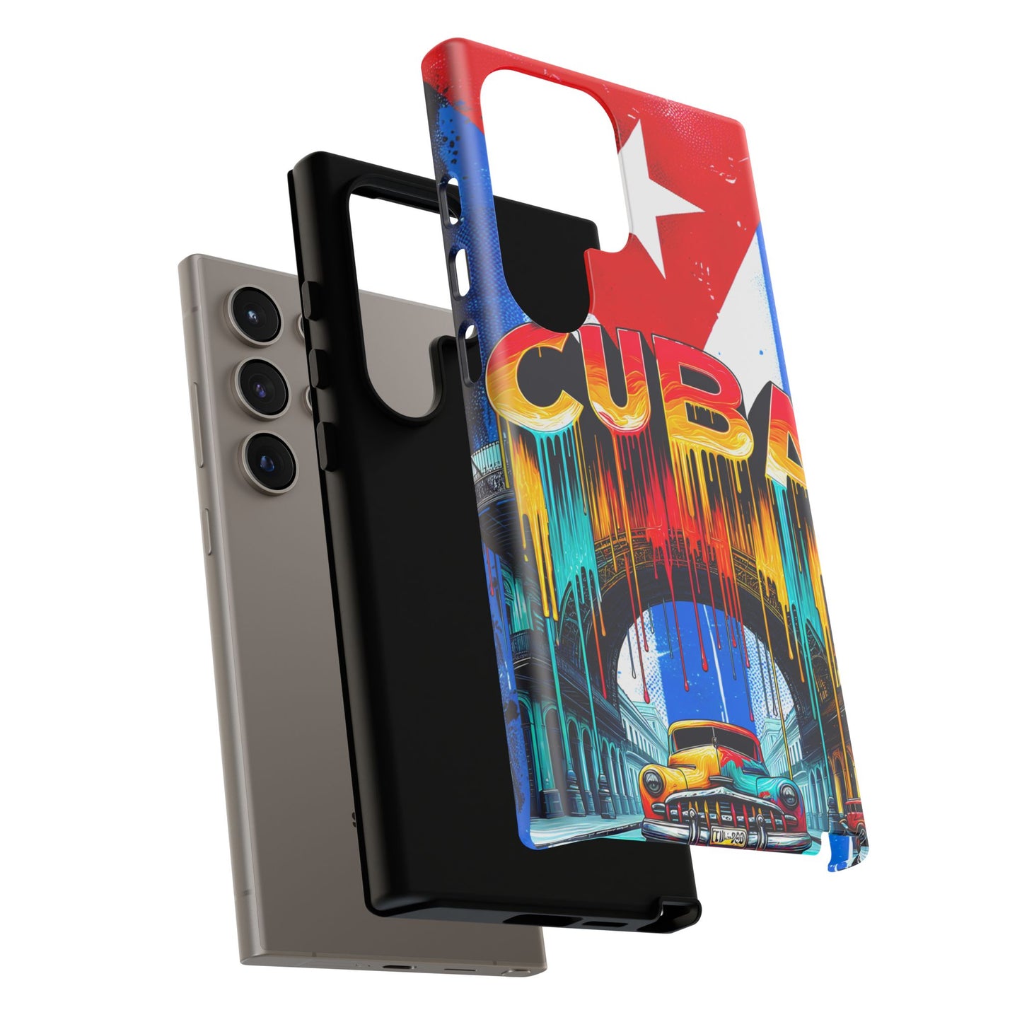 FUNDAS PARA TELEFONOS SAMSUNG, IPHONE, CON BANDERA DE CUBA COLORES BRILLANTES