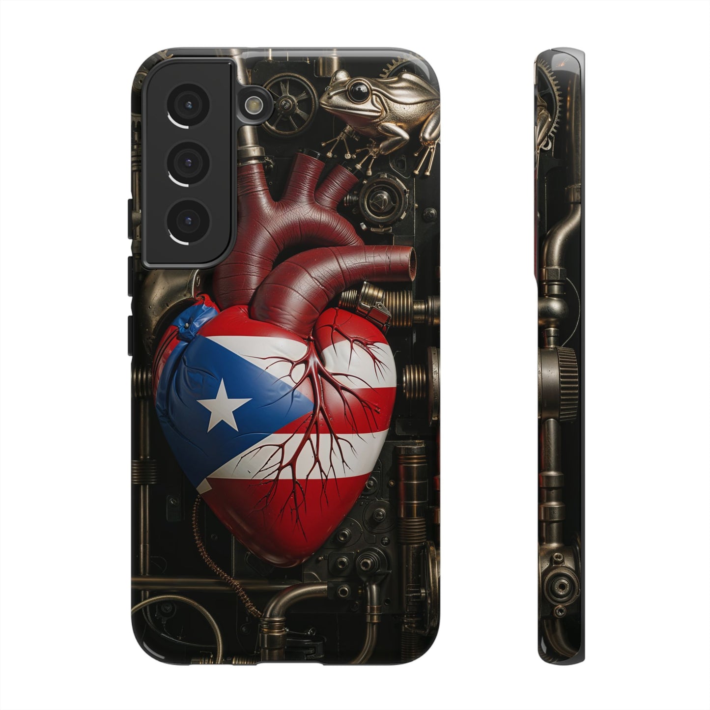 Artistic Phone Case CORAZON DE PUERTO RICO, Tough Cases for Music Lovers, Unique Accessories for Gifts, Heart and Puerto Rican Pride, Stylish Phone Covers