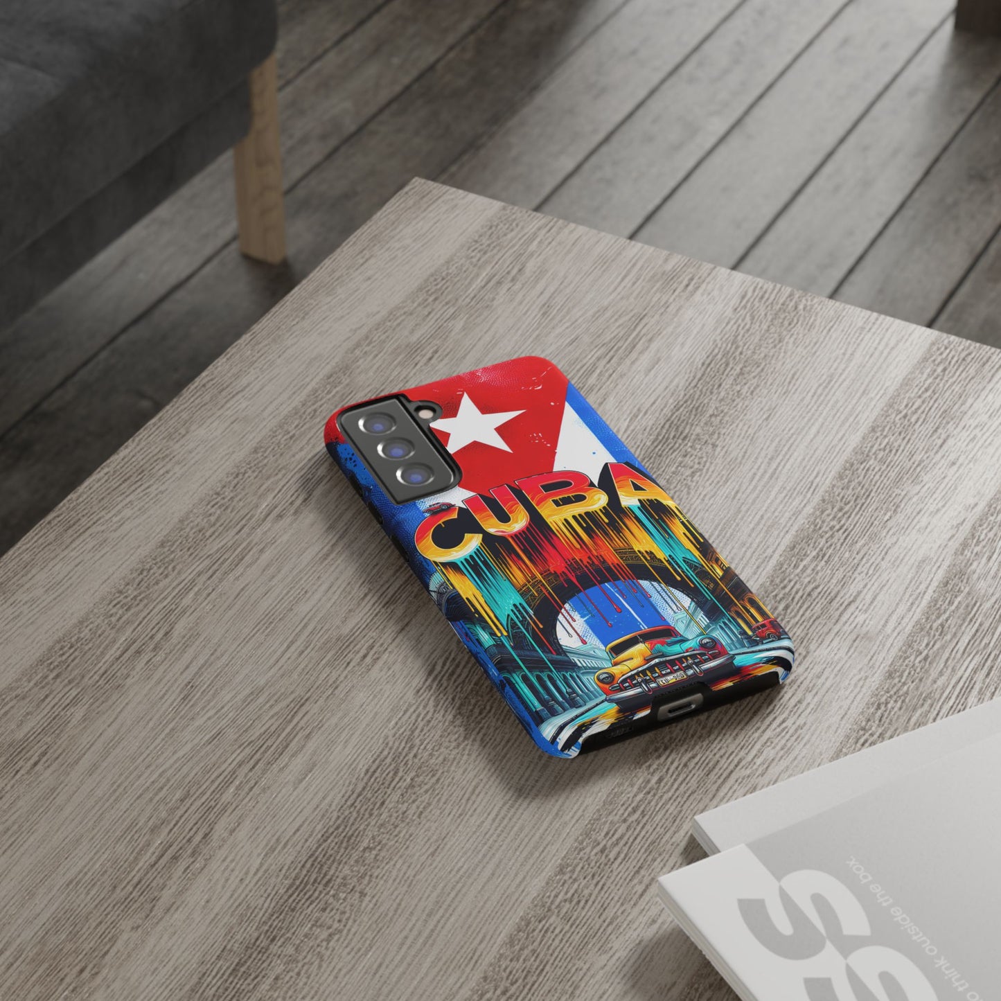 FUNDAS PARA TELEFONOS SAMSUNG, IPHONE, CON BANDERA DE CUBA COLORES BRILLANTES