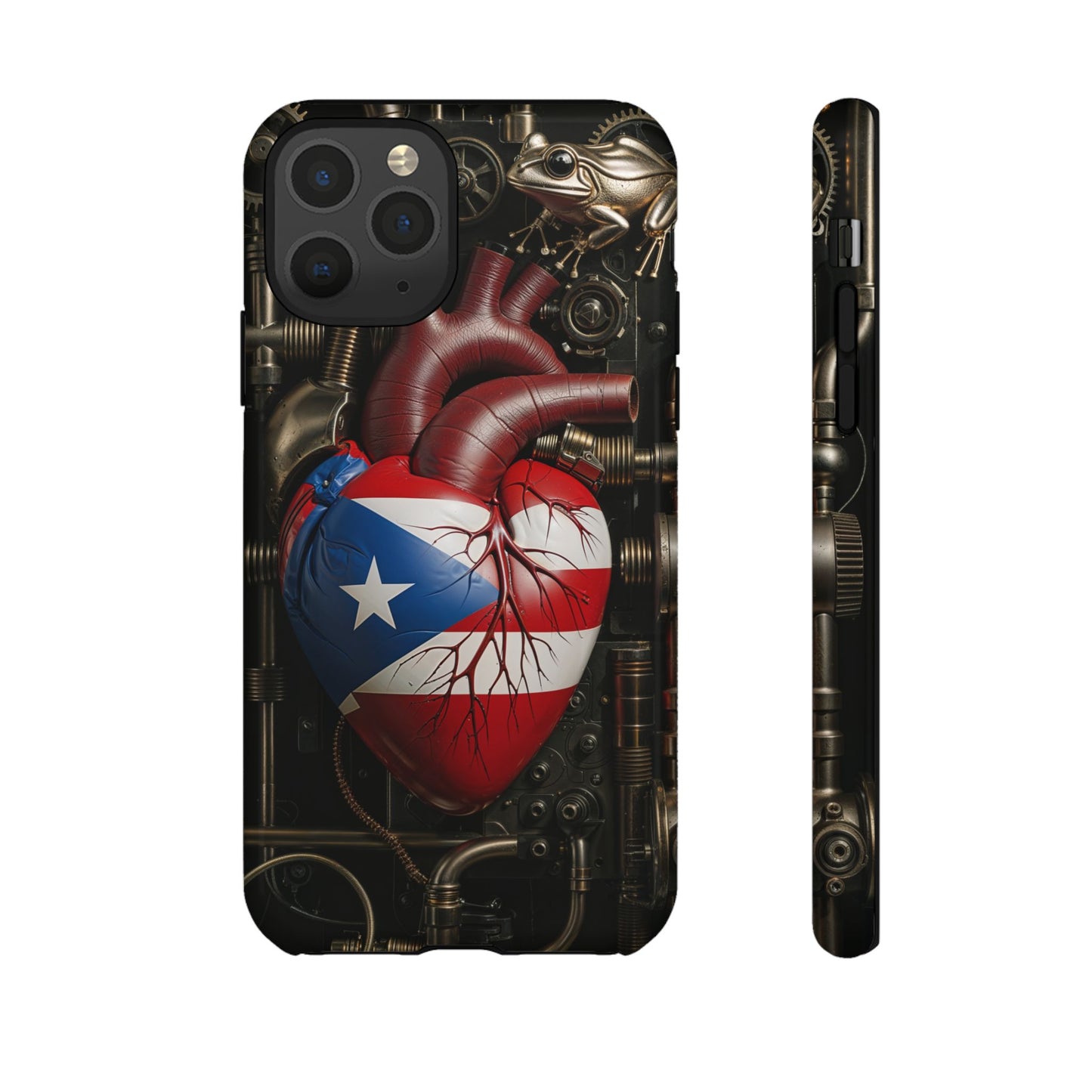 Artistic Phone Case CORAZON DE PUERTO RICO, Tough Cases for Music Lovers, Unique Accessories for Gifts, Heart and Puerto Rican Pride, Stylish Phone Covers