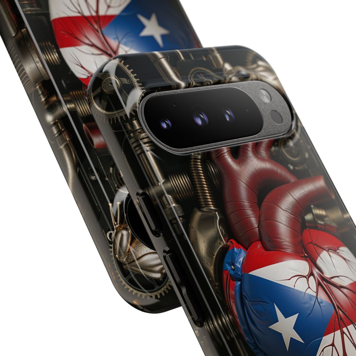 Artistic Phone Case CORAZON DE PUERTO RICO, Tough Cases for Music Lovers, Unique Accessories for Gifts, Heart and Puerto Rican Pride, Stylish Phone Covers