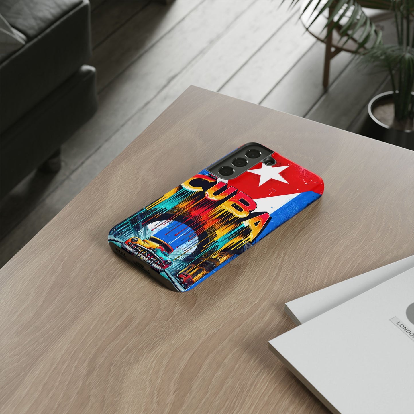 FUNDAS PARA TELEFONOS SAMSUNG, IPHONE, CON BANDERA DE CUBA COLORES BRILLANTES