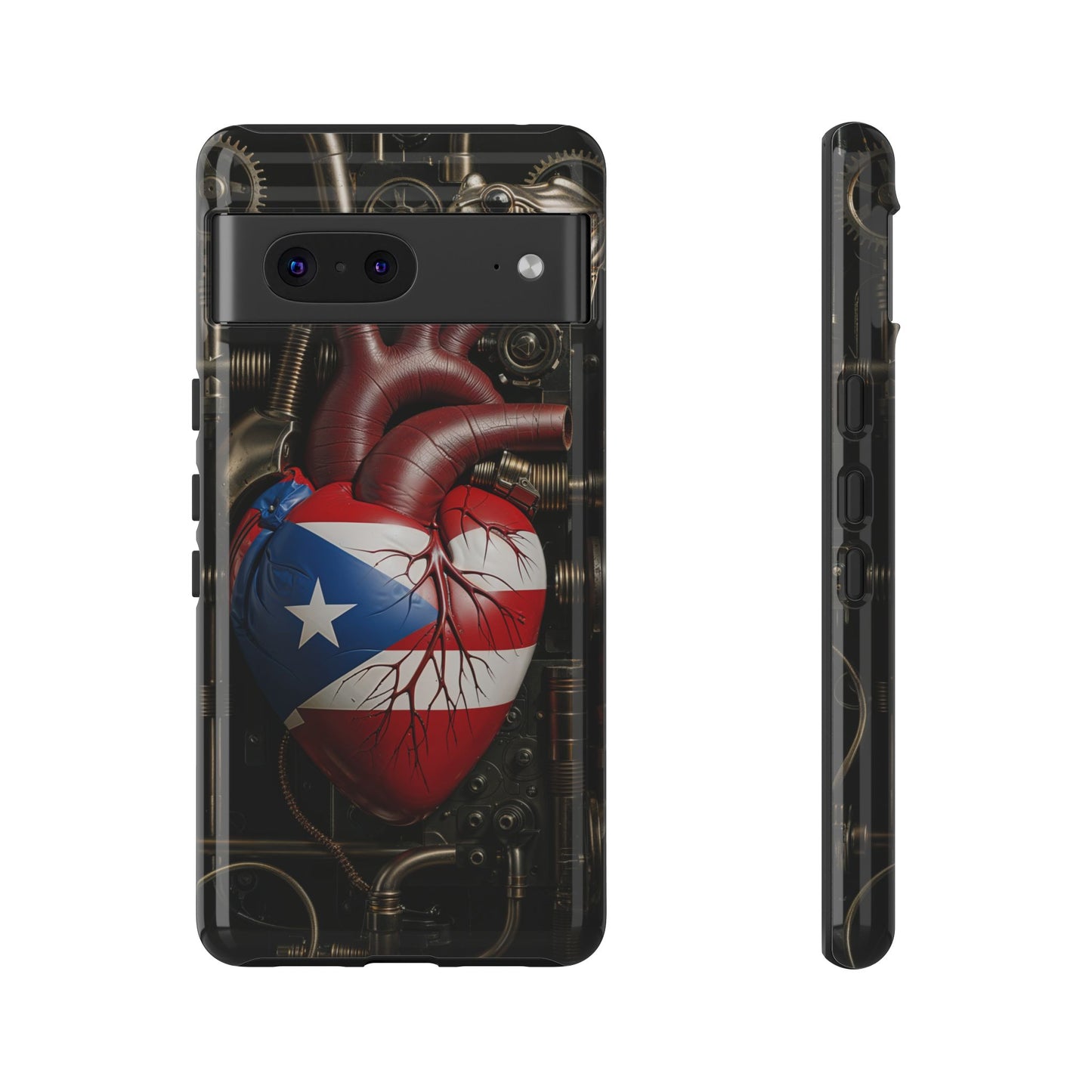 Artistic Phone Case CORAZON DE PUERTO RICO, Tough Cases for Music Lovers, Unique Accessories for Gifts, Heart and Puerto Rican Pride, Stylish Phone Covers