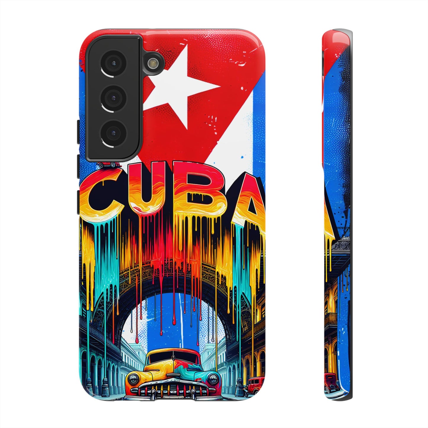 FUNDAS PARA TELEFONOS SAMSUNG, IPHONE, CON BANDERA DE CUBA COLORES BRILLANTES