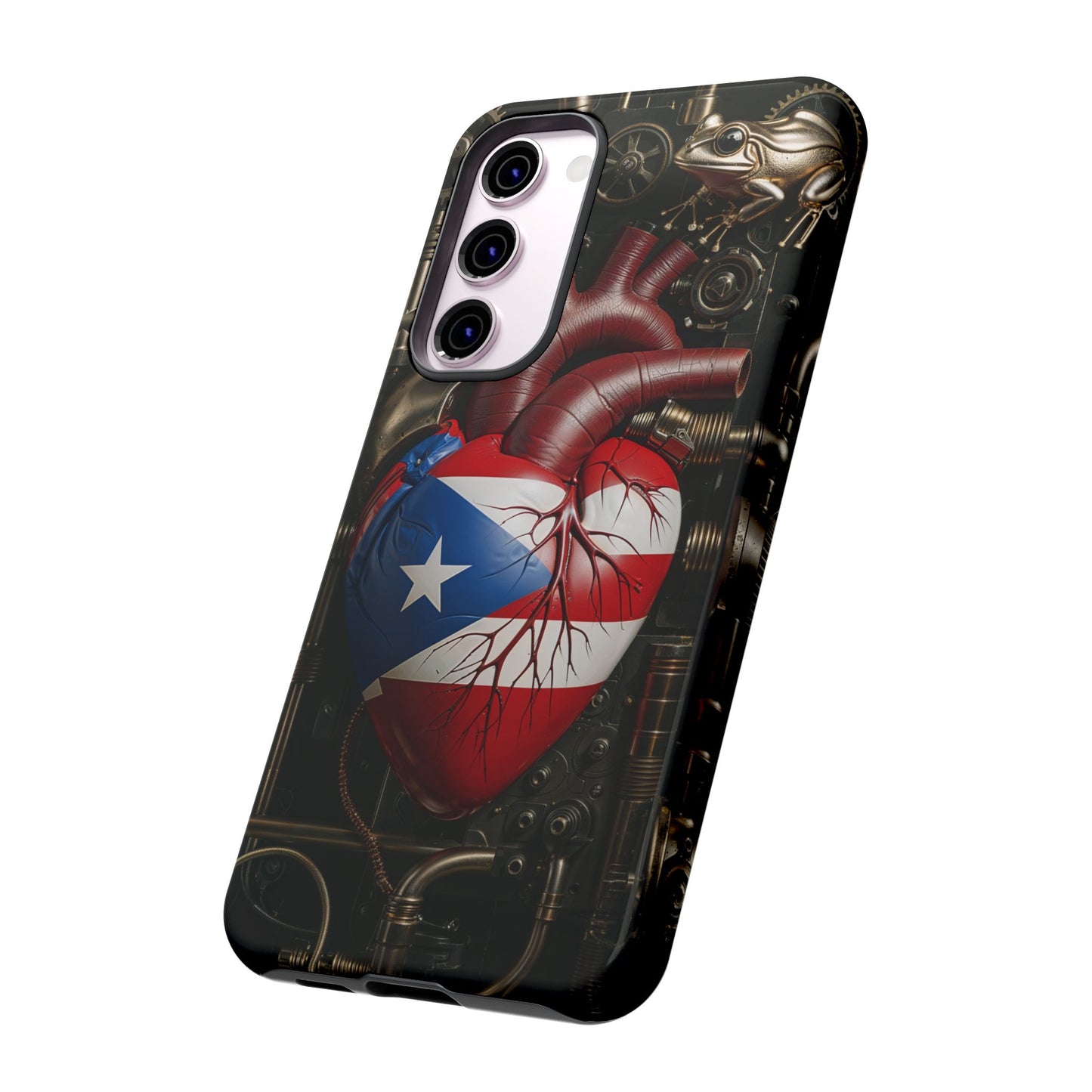 Artistic Phone Case CORAZON DE PUERTO RICO, Tough Cases for Music Lovers, Unique Accessories for Gifts, Heart and Puerto Rican Pride, Stylish Phone Covers