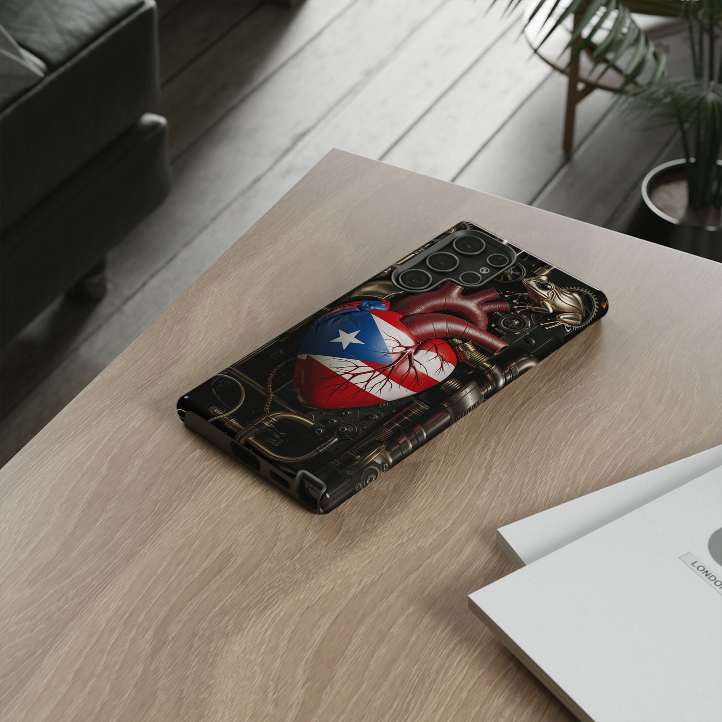 Artistic Phone Case CORAZON DE PUERTO RICO, Tough Cases for Music Lovers, Unique Accessories for Gifts, Heart and Puerto Rican Pride, Stylish Phone Covers