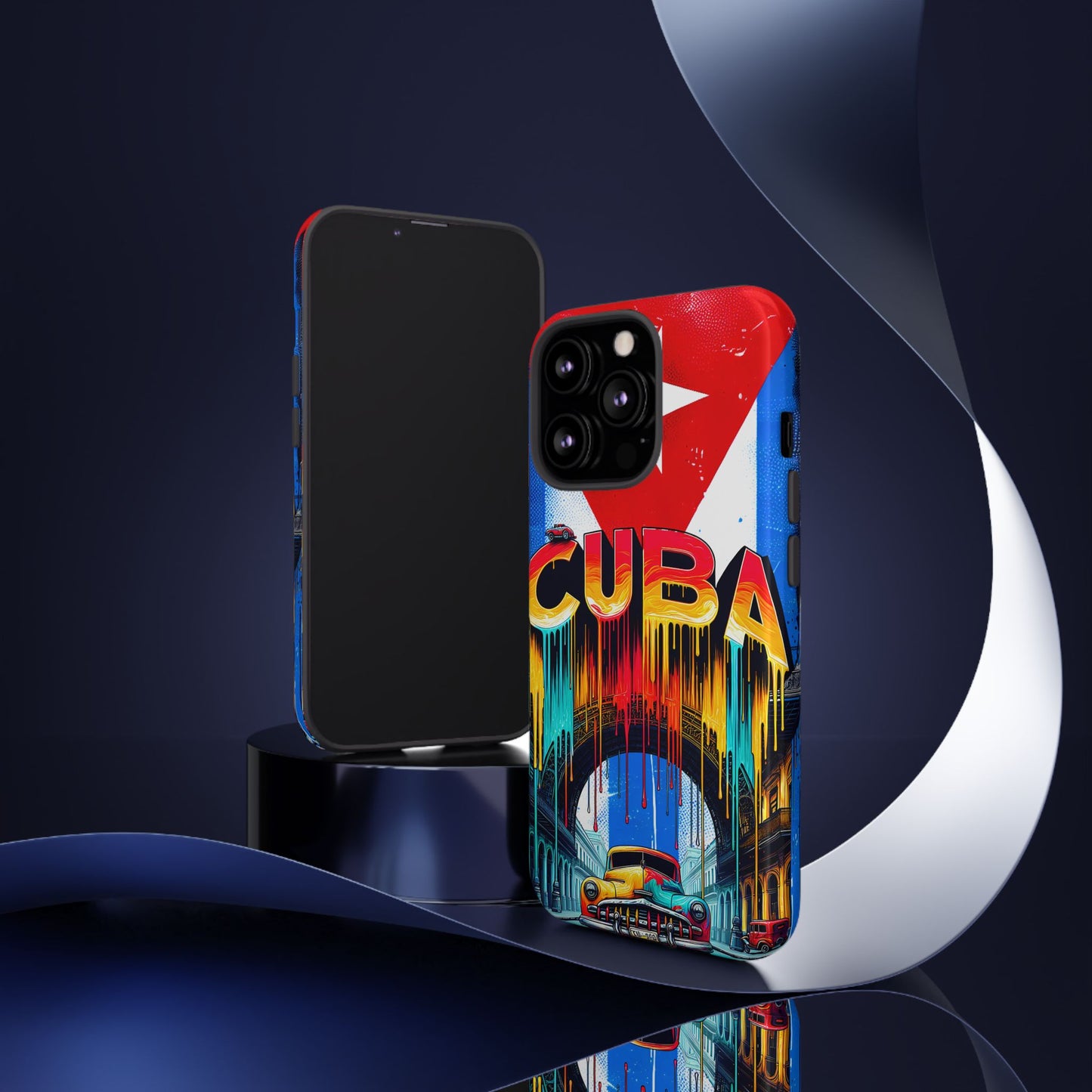 FUNDAS PARA TELEFONOS SAMSUNG, IPHONE, CON BANDERA DE CUBA COLORES BRILLANTES