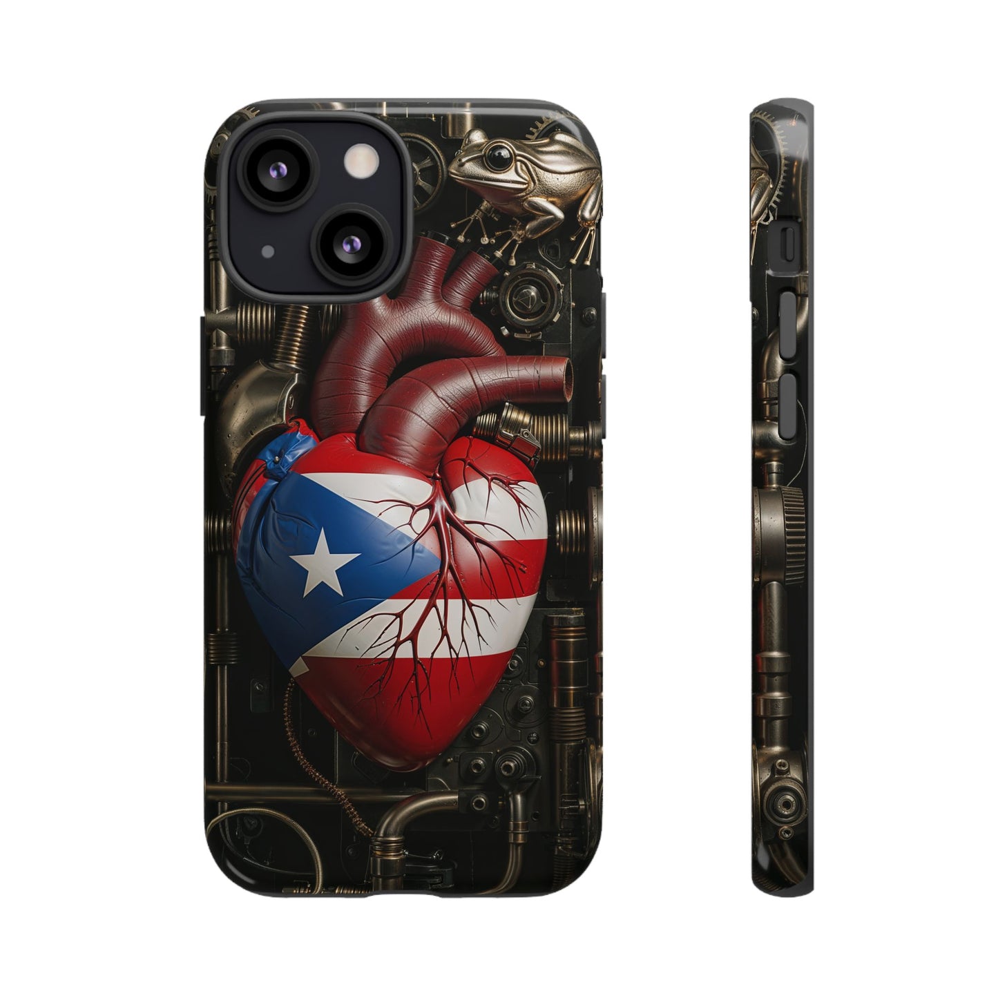 Artistic Phone Case CORAZON DE PUERTO RICO, Tough Cases for Music Lovers, Unique Accessories for Gifts, Heart and Puerto Rican Pride, Stylish Phone Covers