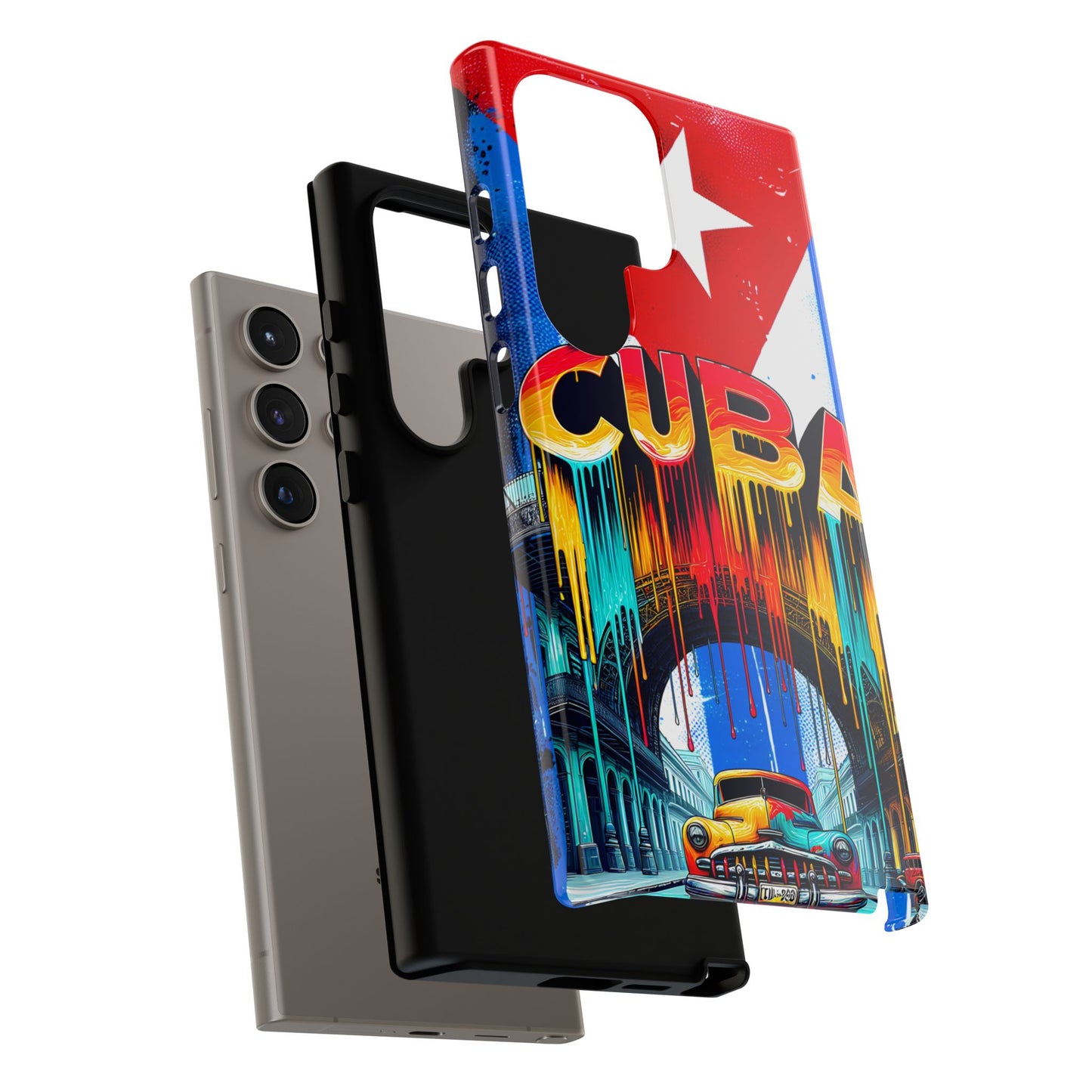 FUNDAS PARA TELEFONOS SAMSUNG, IPHONE, CON BANDERA DE CUBA COLORES BRILLANTES