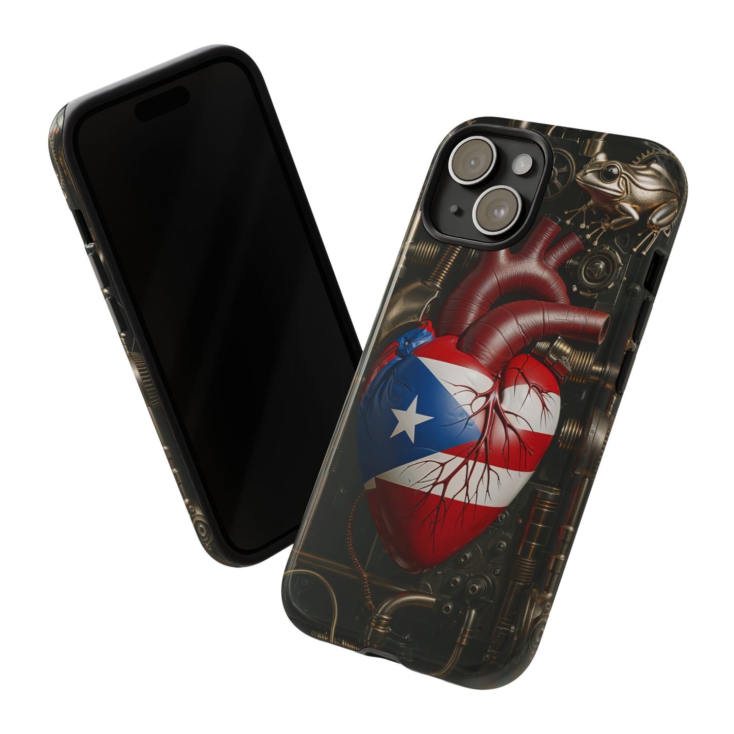 Artistic Phone Case CORAZON DE PUERTO RICO, Tough Cases for Music Lovers, Unique Accessories for Gifts, Heart and Puerto Rican Pride, Stylish Phone Covers
