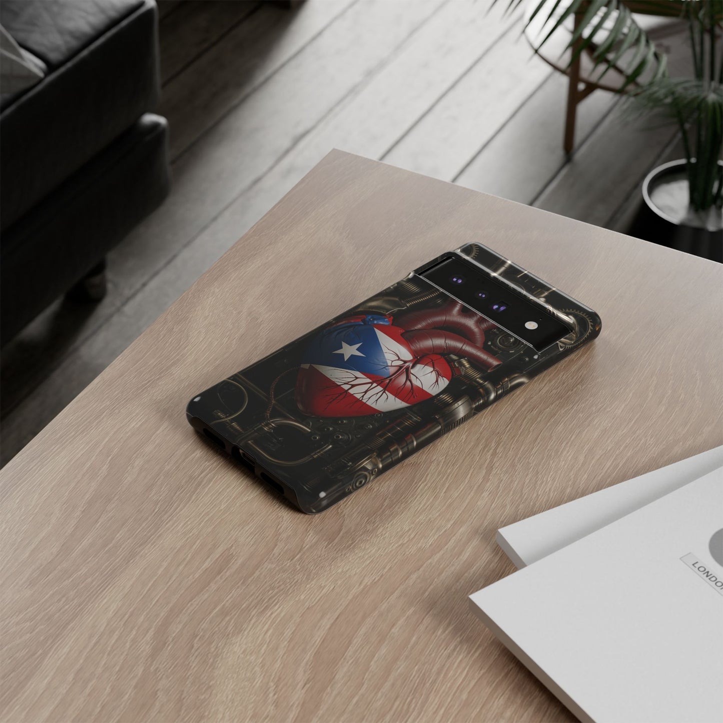 Artistic Phone Case CORAZON DE PUERTO RICO, Tough Cases for Music Lovers, Unique Accessories for Gifts, Heart and Puerto Rican Pride, Stylish Phone Covers
