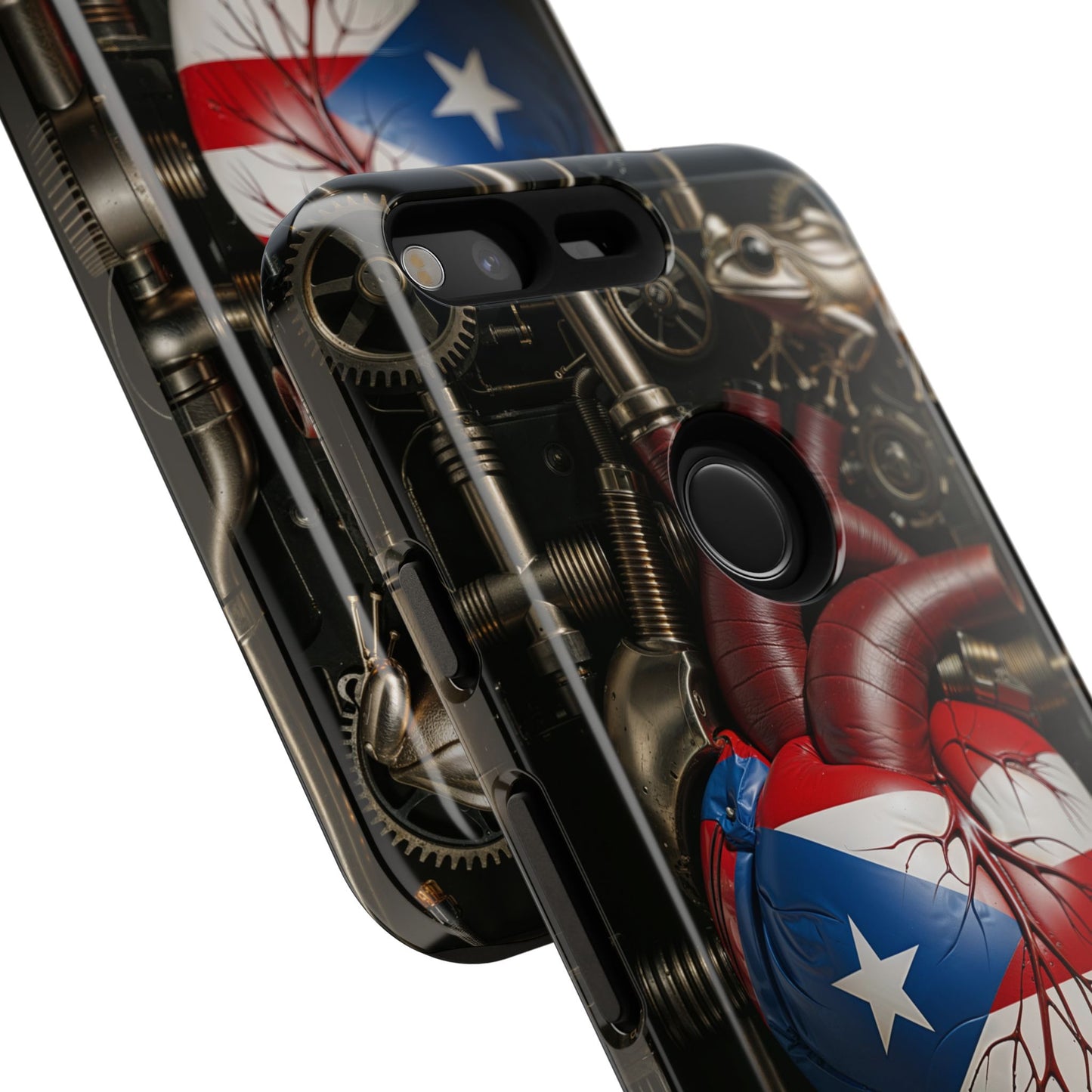 Artistic Phone Case CORAZON DE PUERTO RICO, Tough Cases for Music Lovers, Unique Accessories for Gifts, Heart and Puerto Rican Pride, Stylish Phone Covers