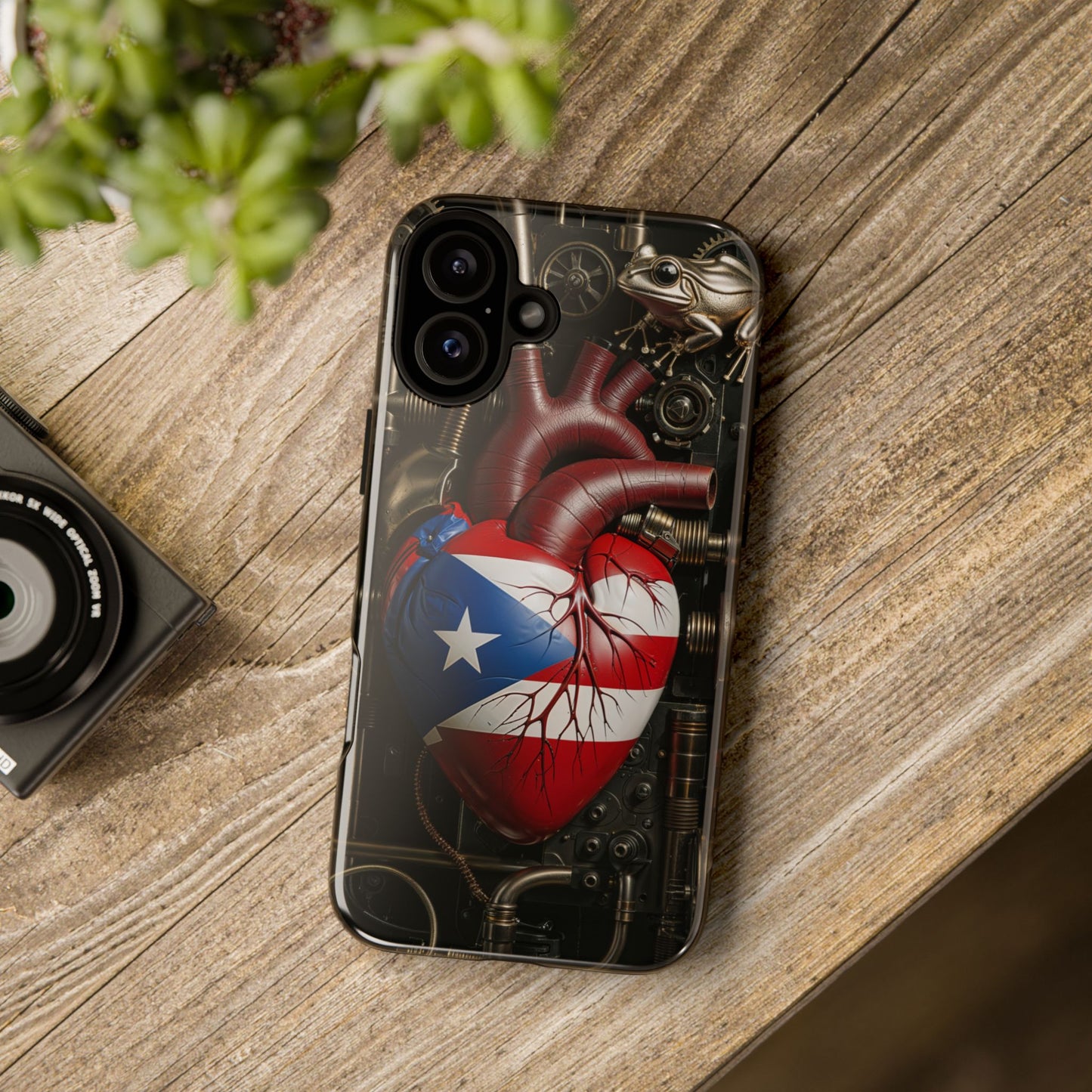 Artistic Phone Case CORAZON DE PUERTO RICO, Tough Cases for Music Lovers, Unique Accessories for Gifts, Heart and Puerto Rican Pride, Stylish Phone Covers