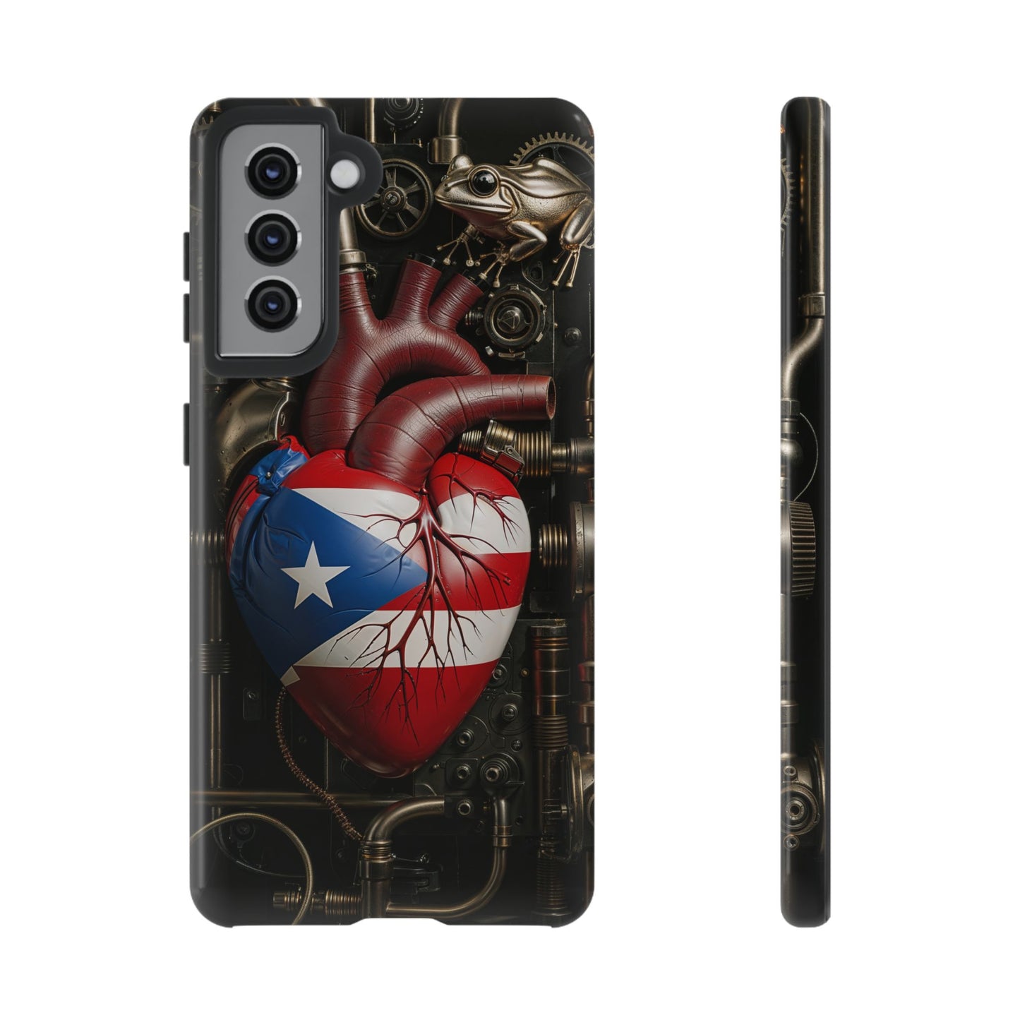 Artistic Phone Case CORAZON DE PUERTO RICO, Tough Cases for Music Lovers, Unique Accessories for Gifts, Heart and Puerto Rican Pride, Stylish Phone Covers