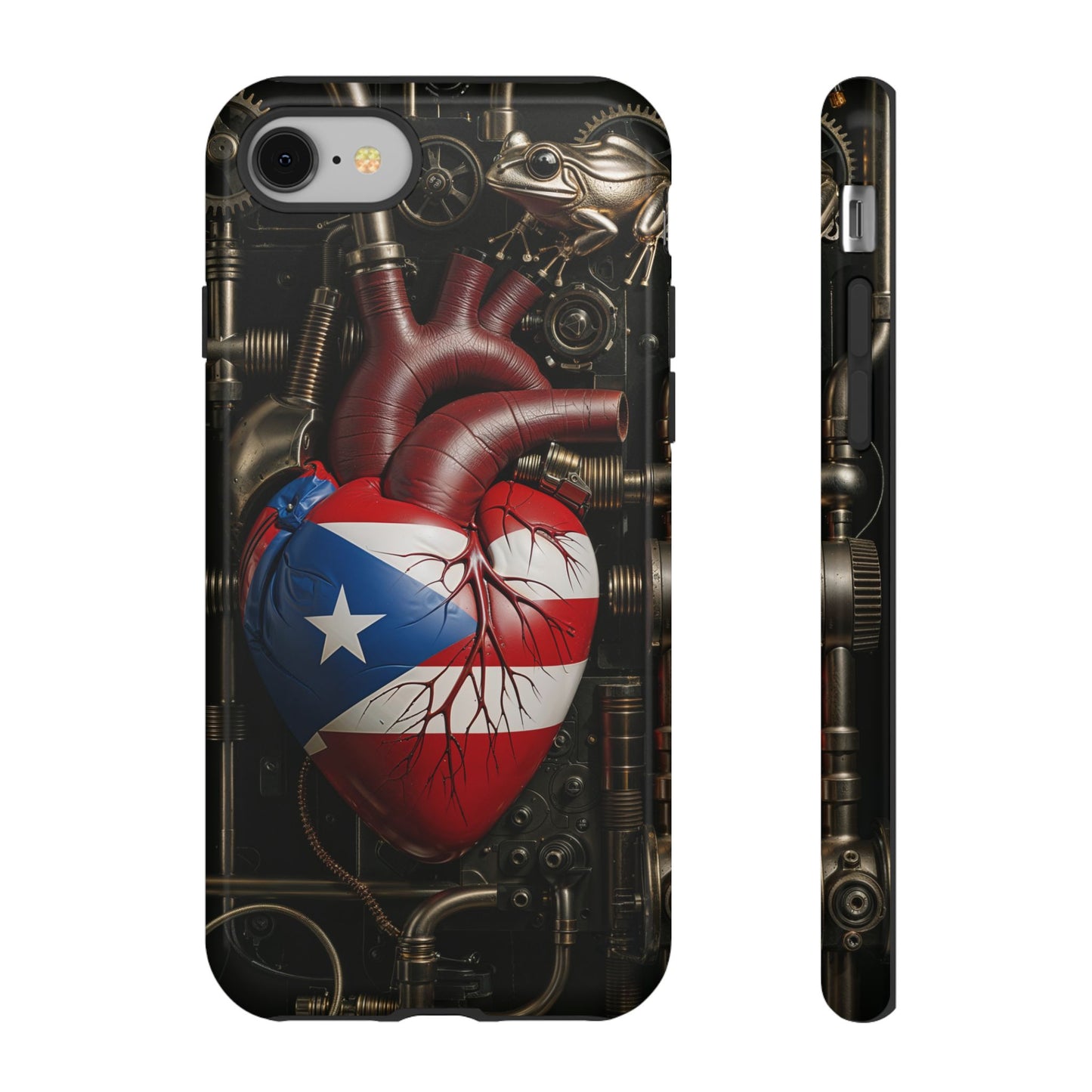 Artistic Phone Case CORAZON DE PUERTO RICO, Tough Cases for Music Lovers, Unique Accessories for Gifts, Heart and Puerto Rican Pride, Stylish Phone Covers