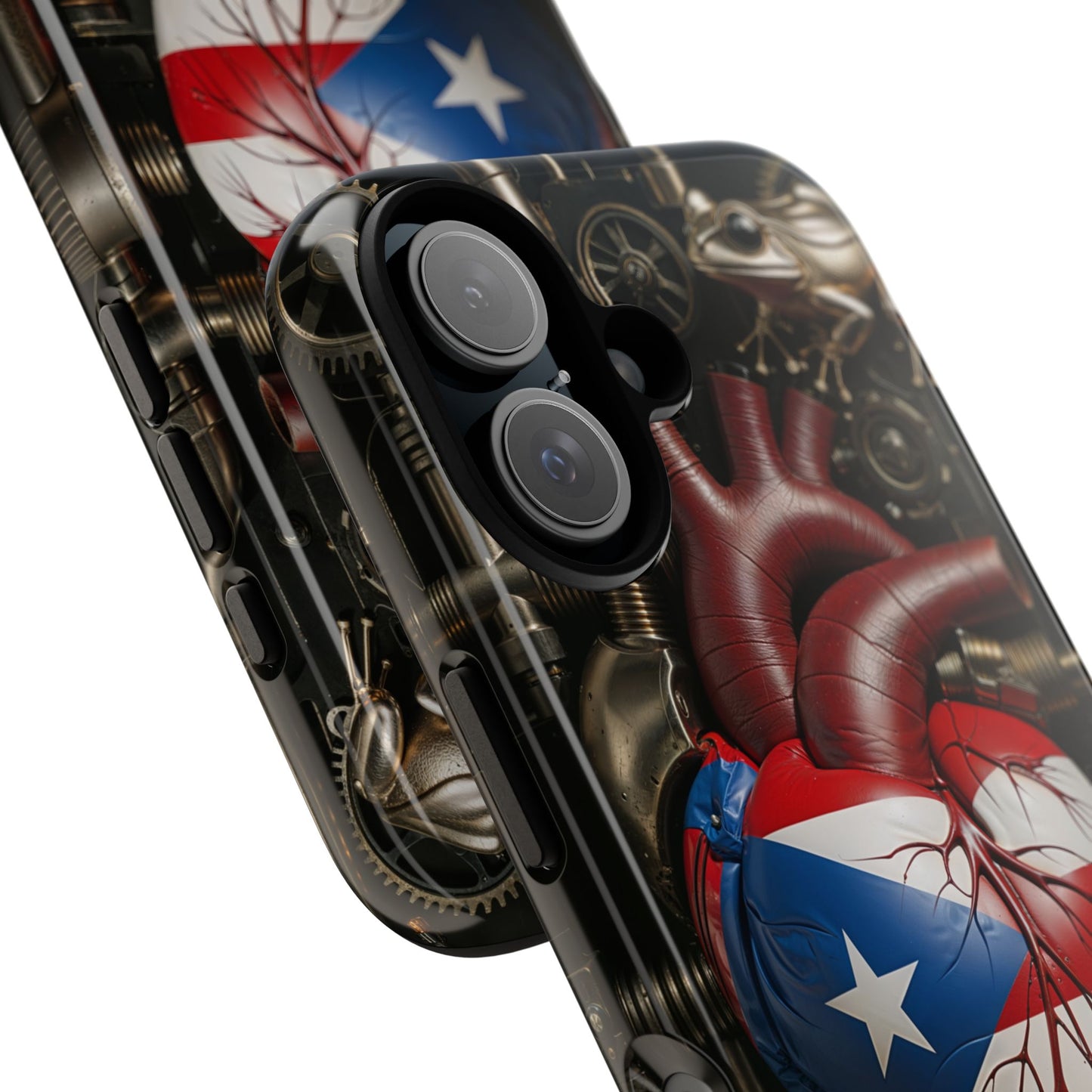 Artistic Phone Case CORAZON DE PUERTO RICO, Tough Cases for Music Lovers, Unique Accessories for Gifts, Heart and Puerto Rican Pride, Stylish Phone Covers
