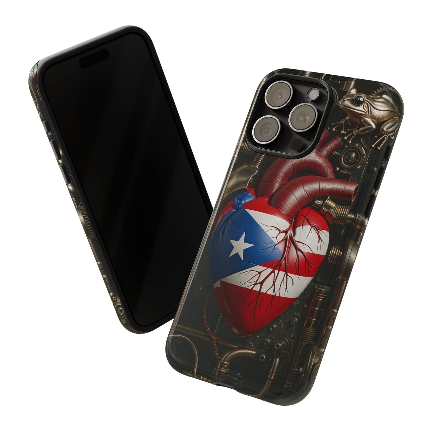 Artistic Phone Case CORAZON DE PUERTO RICO, Tough Cases for Music Lovers, Unique Accessories for Gifts, Heart and Puerto Rican Pride, Stylish Phone Covers