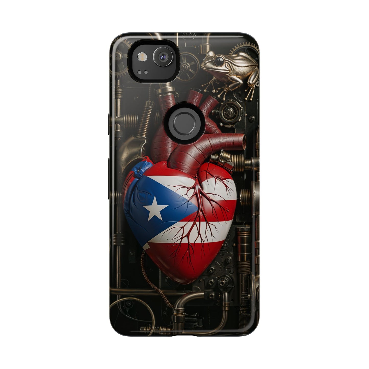 Artistic Phone Case CORAZON DE PUERTO RICO, Tough Cases for Music Lovers, Unique Accessories for Gifts, Heart and Puerto Rican Pride, Stylish Phone Covers
