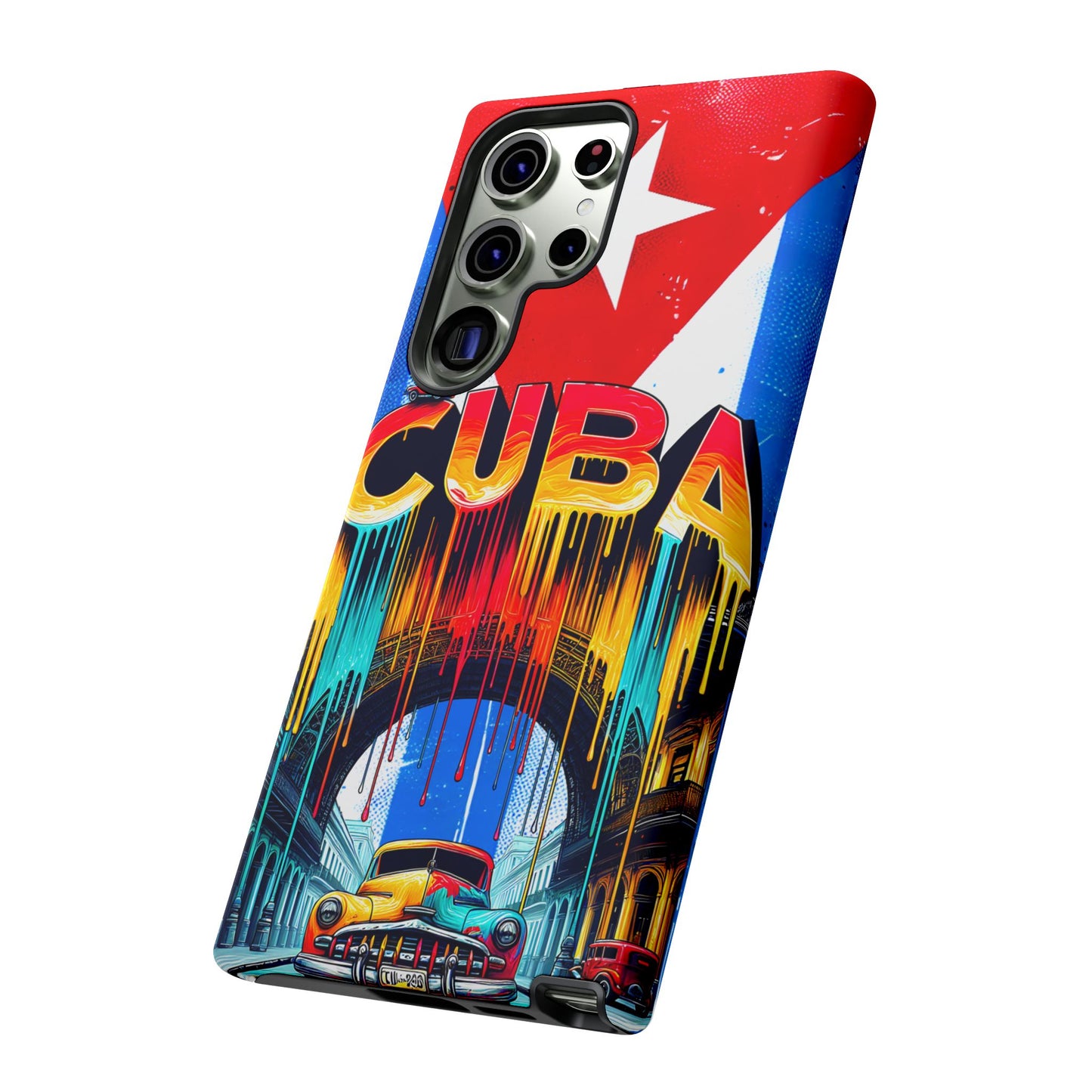 FUNDAS PARA TELEFONOS SAMSUNG, IPHONE, CON BANDERA DE CUBA COLORES BRILLANTES