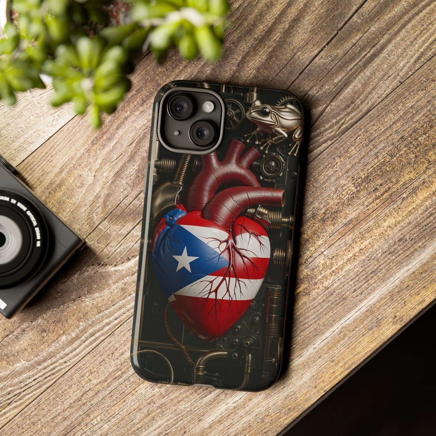 Artistic Phone Case CORAZON DE PUERTO RICO, Tough Cases for Music Lovers, Unique Accessories for Gifts, Heart and Puerto Rican Pride, Stylish Phone Covers