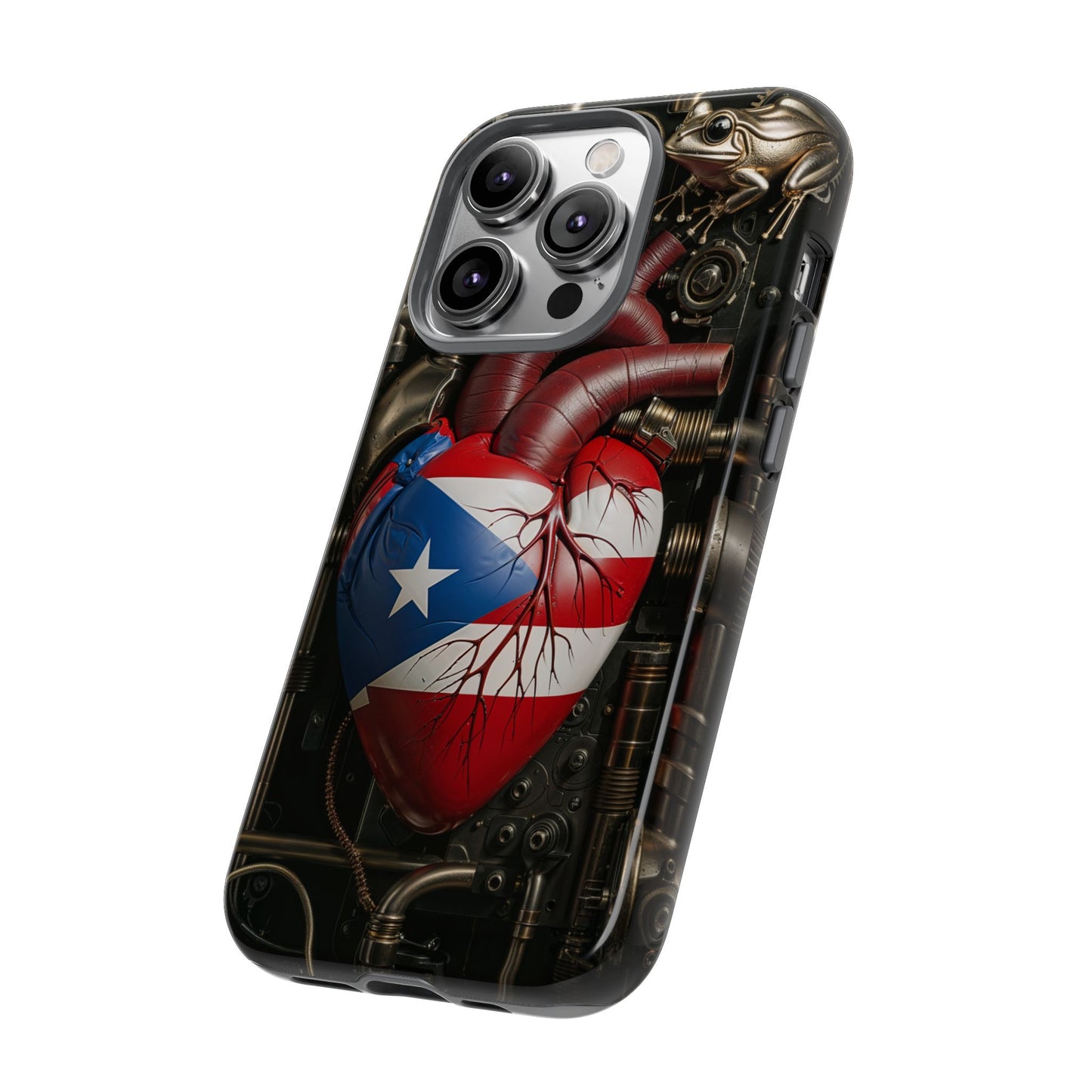 Artistic Phone Case CORAZON DE PUERTO RICO, Tough Cases for Music Lovers, Unique Accessories for Gifts, Heart and Puerto Rican Pride, Stylish Phone Covers