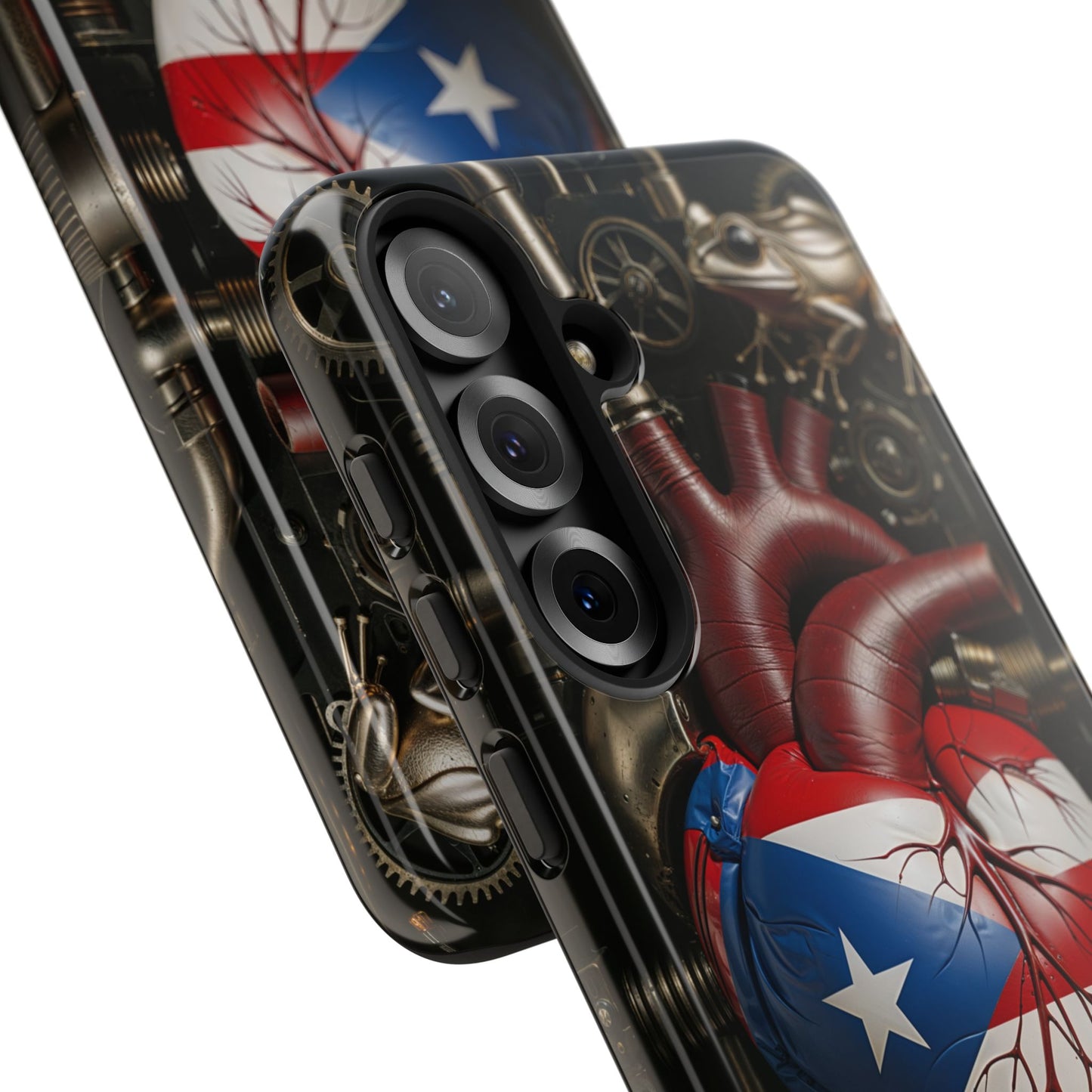 Artistic Phone Case CORAZON DE PUERTO RICO, Tough Cases for Music Lovers, Unique Accessories for Gifts, Heart and Puerto Rican Pride, Stylish Phone Covers