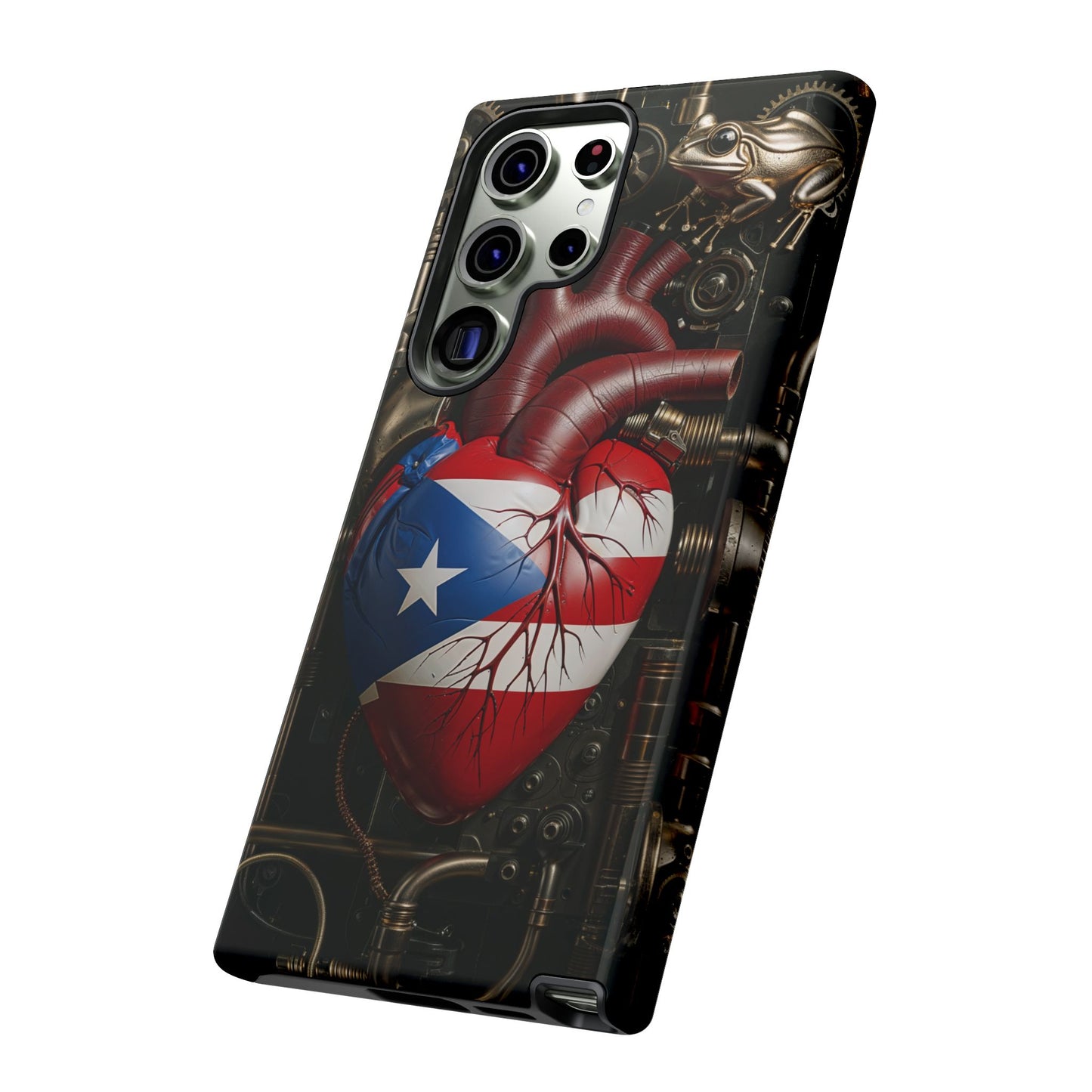 Artistic Phone Case CORAZON DE PUERTO RICO, Tough Cases for Music Lovers, Unique Accessories for Gifts, Heart and Puerto Rican Pride, Stylish Phone Covers