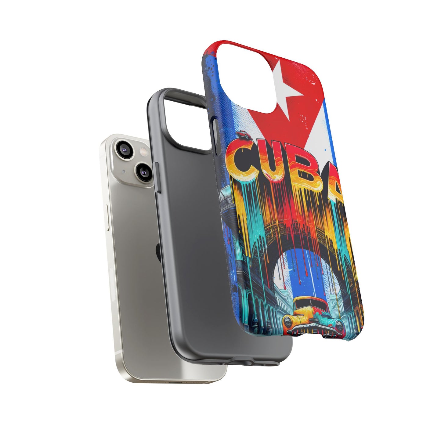FUNDAS PARA TELEFONOS SAMSUNG, IPHONE, CON BANDERA DE CUBA COLORES BRILLANTES