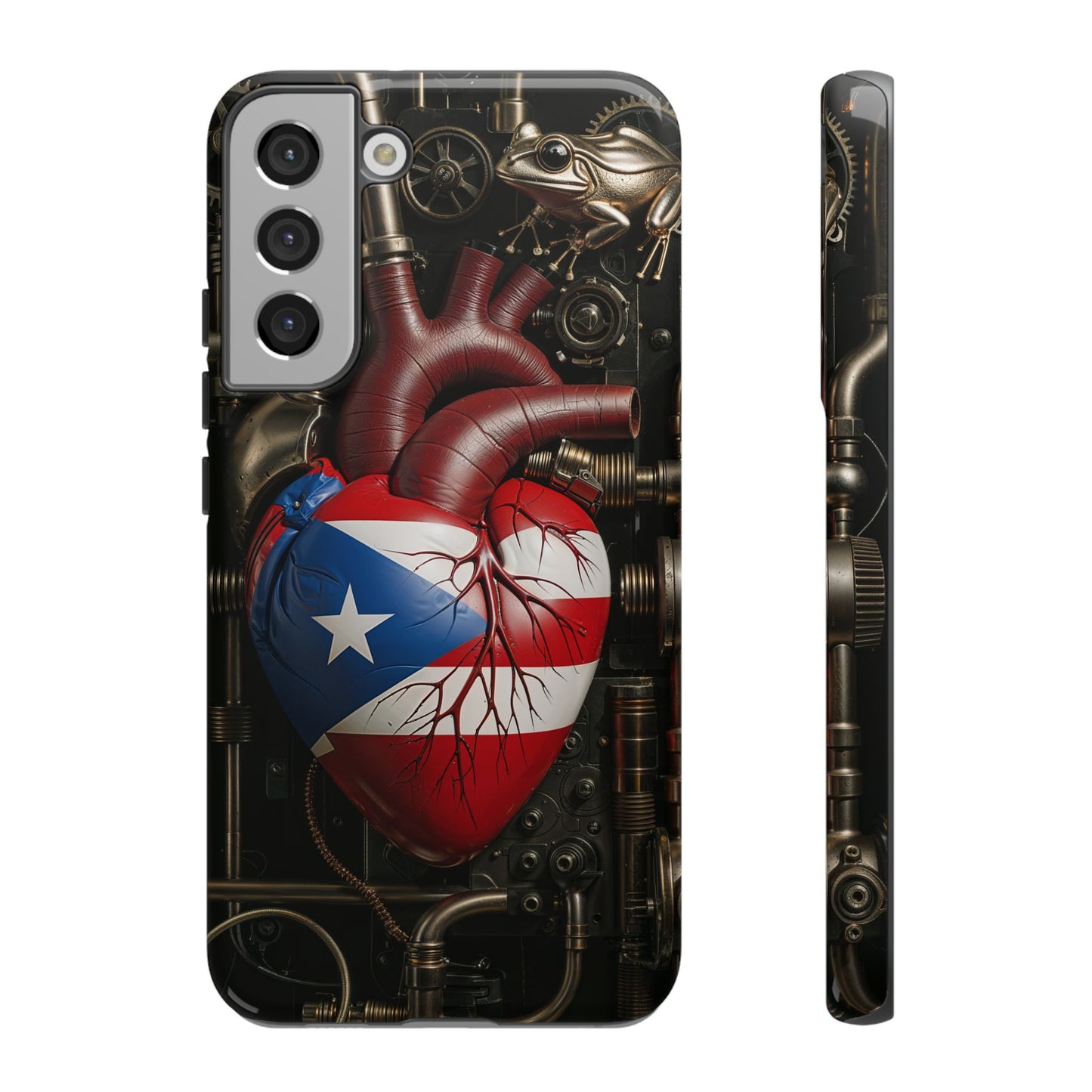 Artistic Phone Case CORAZON DE PUERTO RICO, Tough Cases for Music Lovers, Unique Accessories for Gifts, Heart and Puerto Rican Pride, Stylish Phone Covers